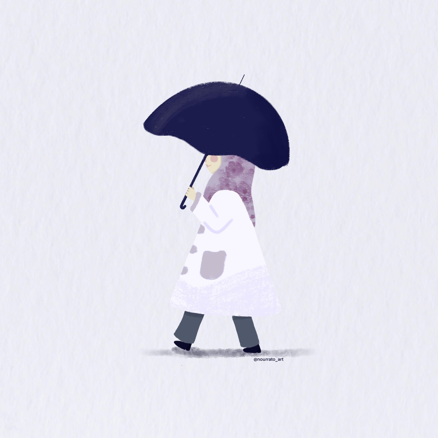 Lady with umbrella - image 1 - student project