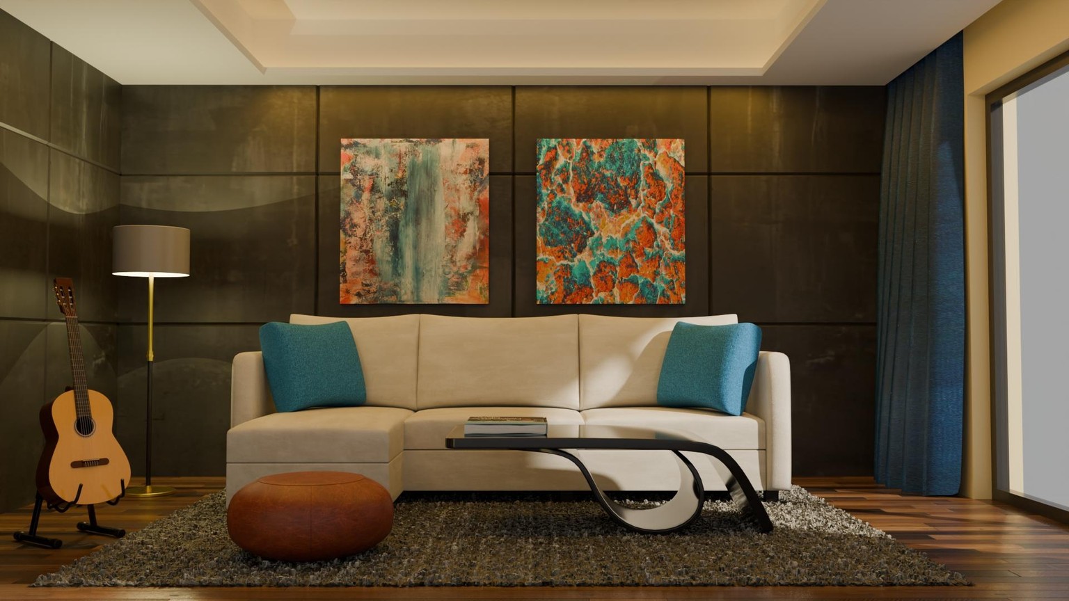 Modern Living Room - image 1 - student project