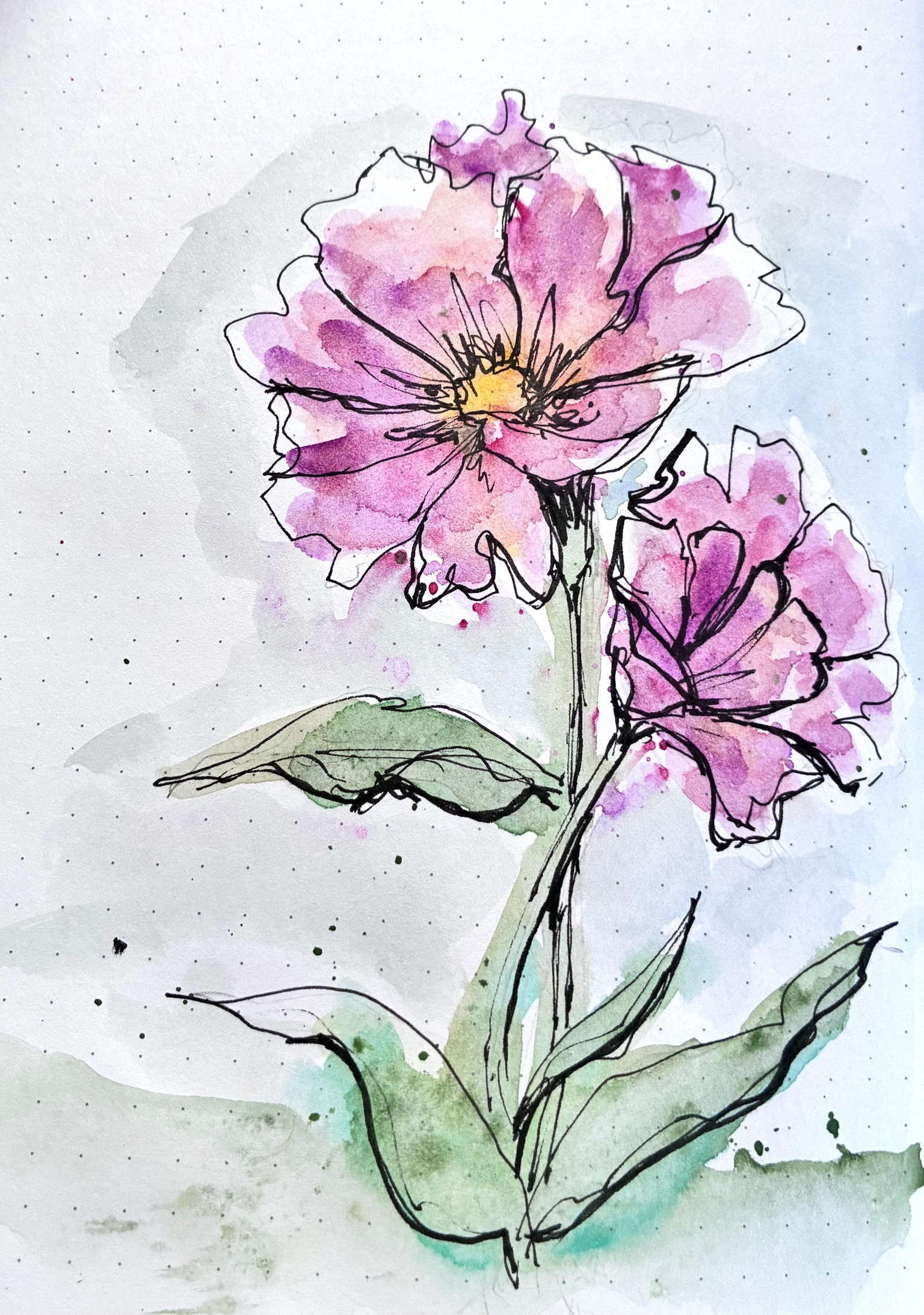 Pen and Watercolor Wash - image 1 - student project