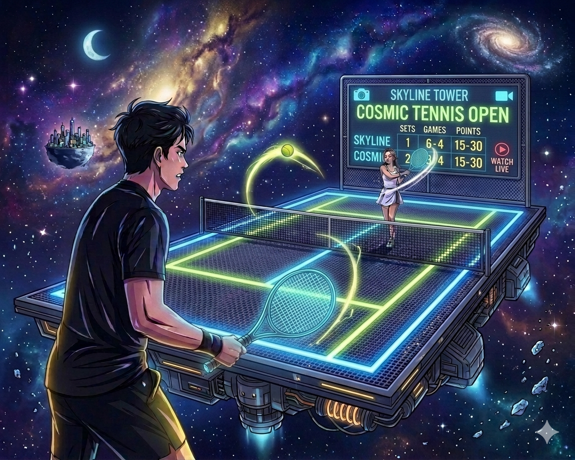 Skyline Tower Cosmic Tennis Open - image 1 - student project