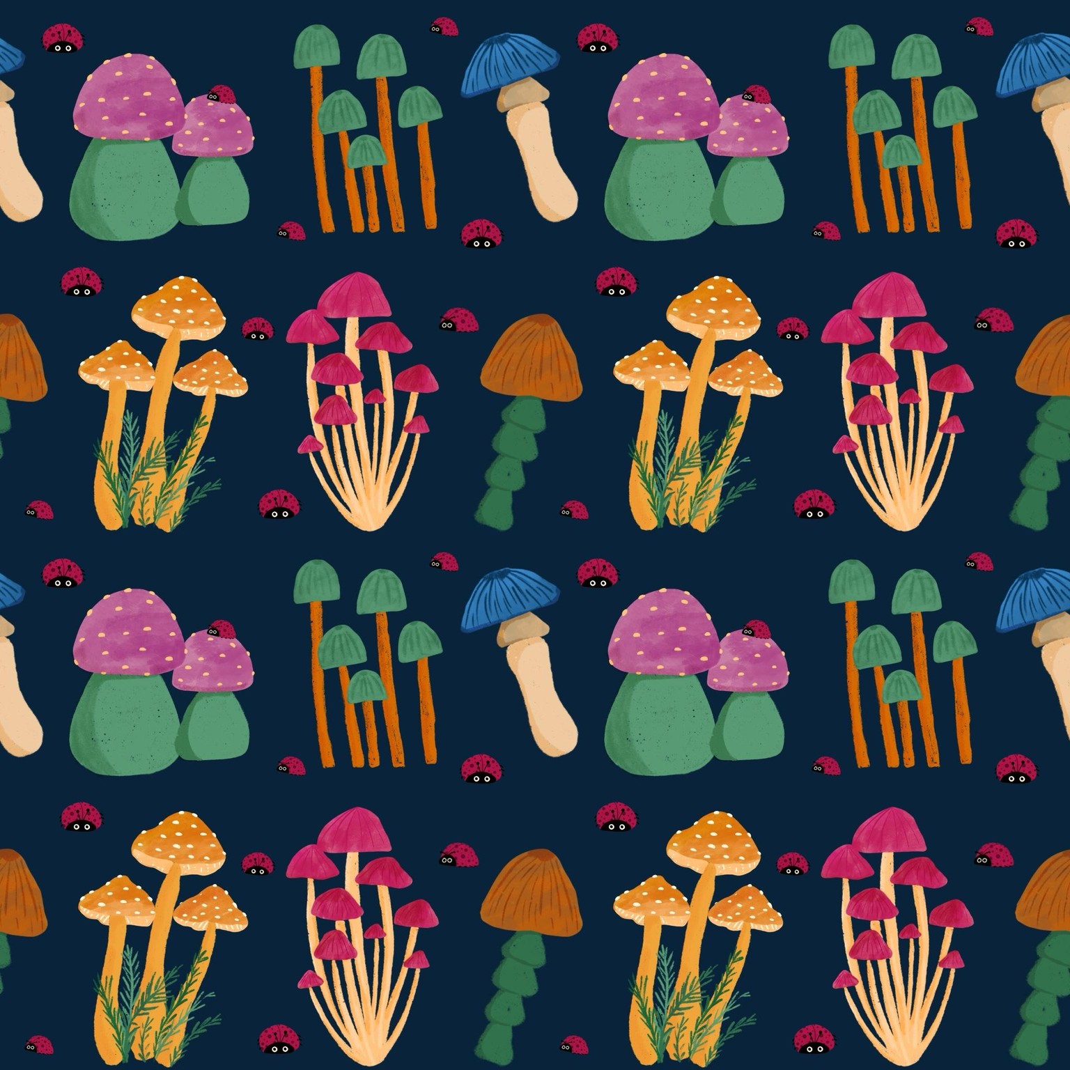 Mushroom pattern - image 1 - student project