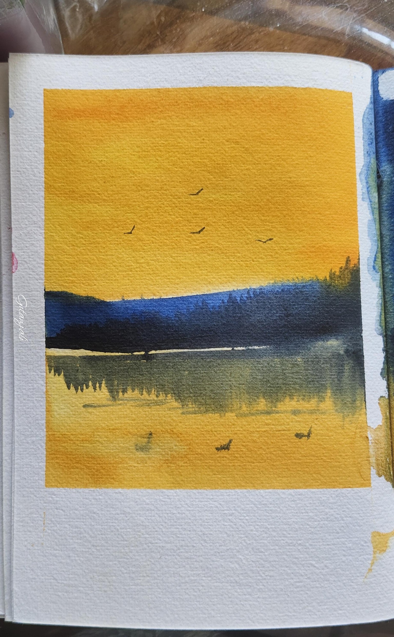 Peacescape in watercolor - image 4 - student project