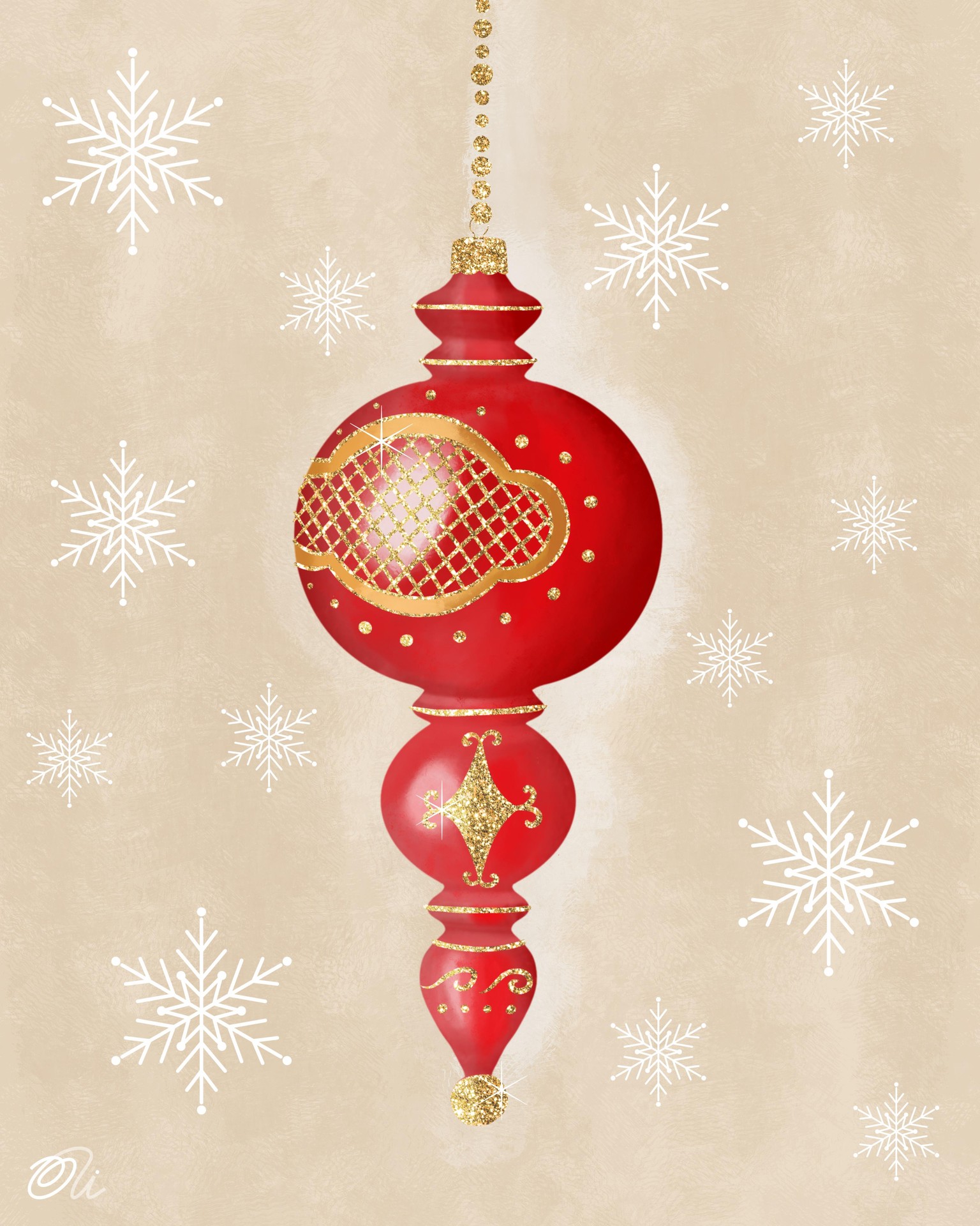 Vintage ornaments in Procreate - image 2 - student project