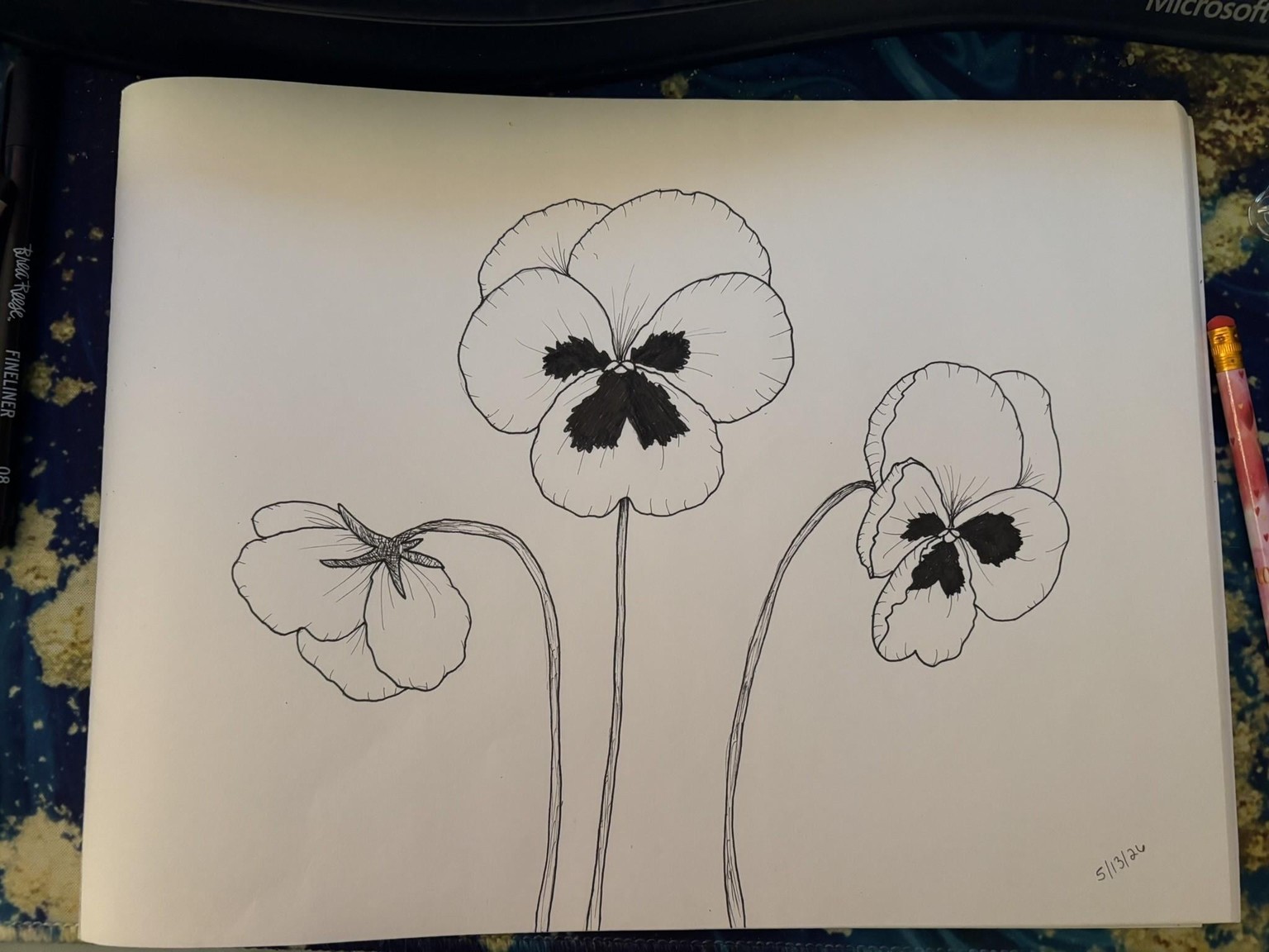 Flower Drawings - image 3 - student project