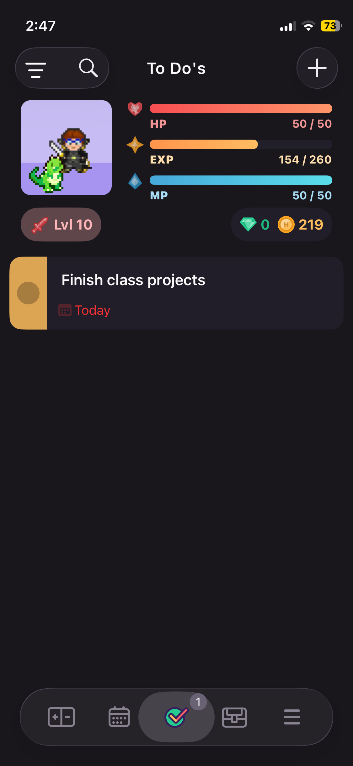Game plan with Habitica - image 3 - student project