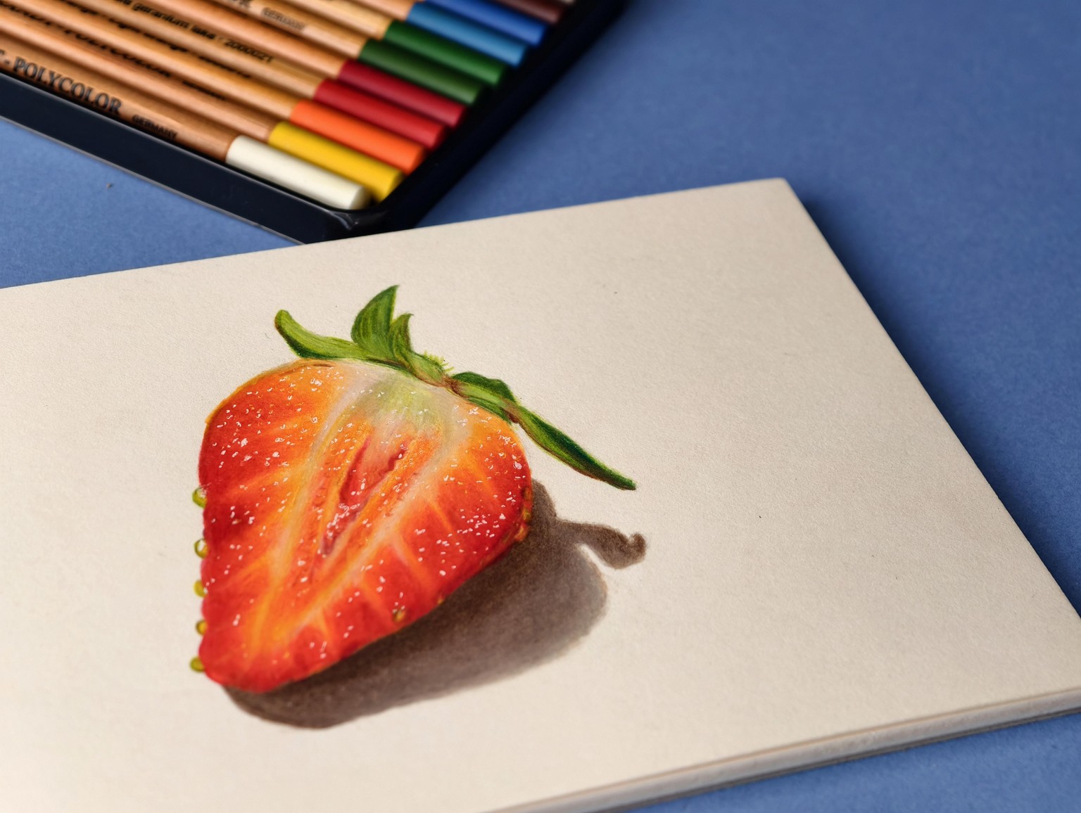 Strawberry Drawing with Colored Pencils Set of 12 - image 2 - student project