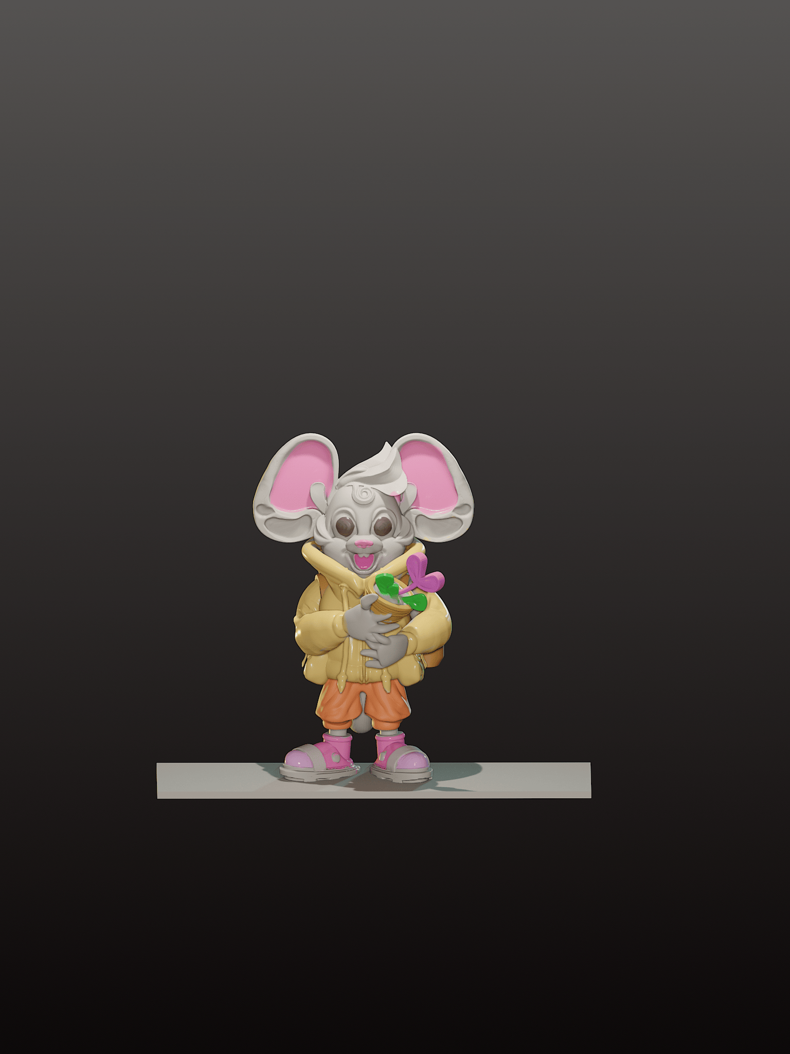 3D Advanced character workshop with Nomad sculpt : chibi mouse - image 2 - student project