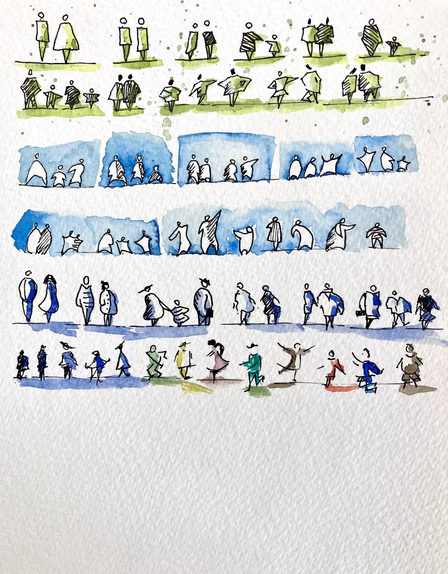 Drawing People for Urban Sketching - image 2 - student project