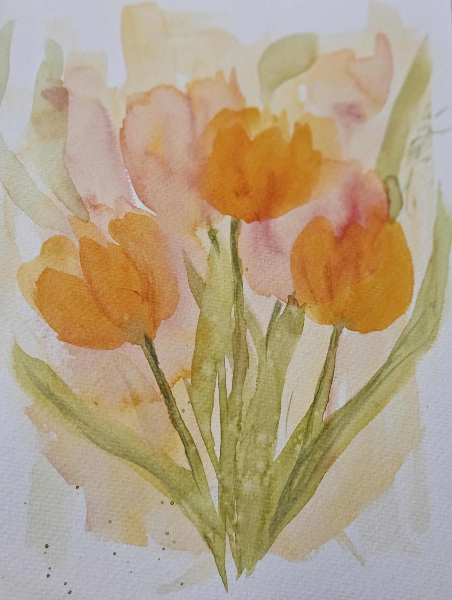 Loose w/c tulips - image 1 - student project