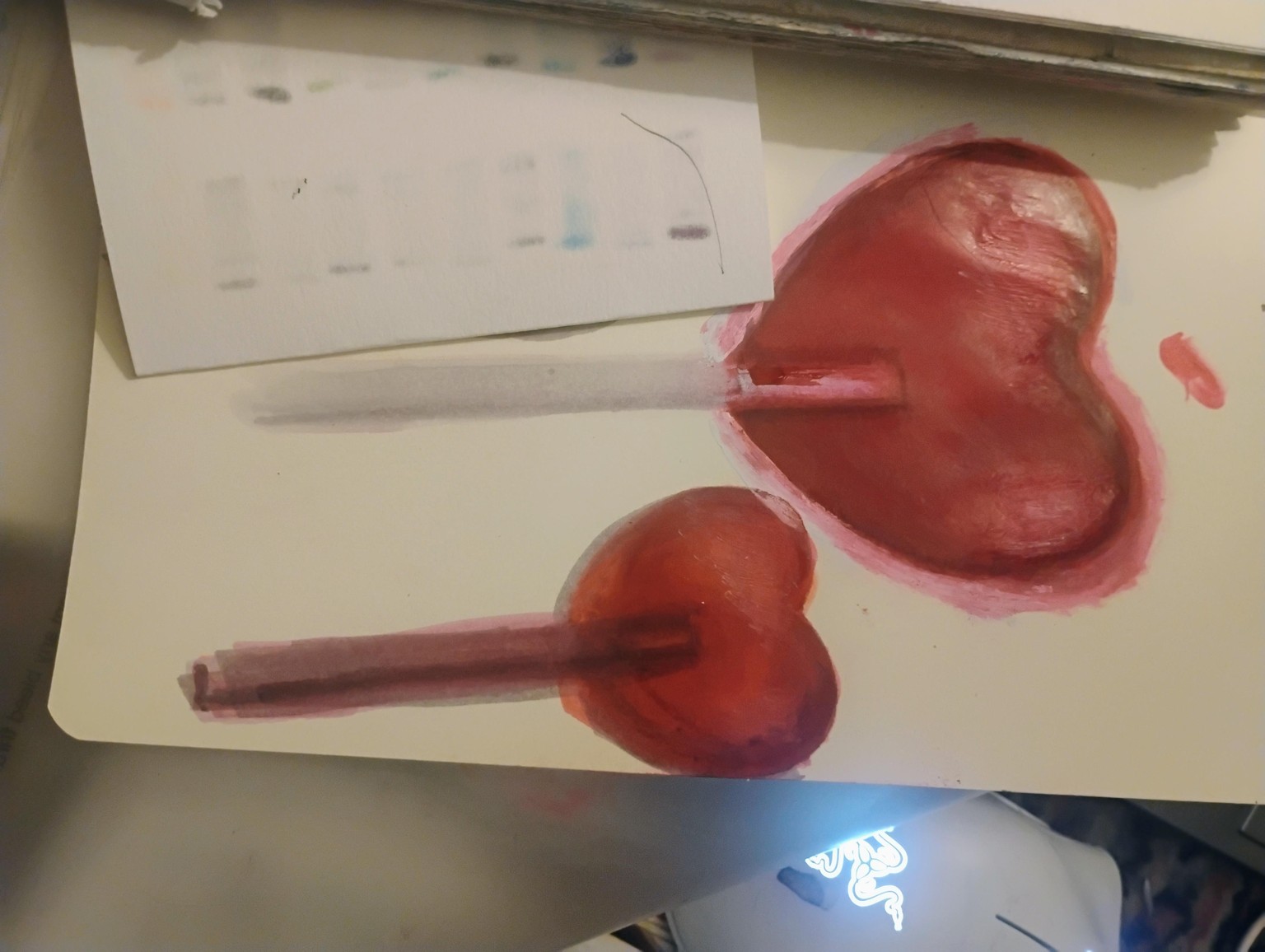 Marker Heart lollipop sketch - image 1 - student project