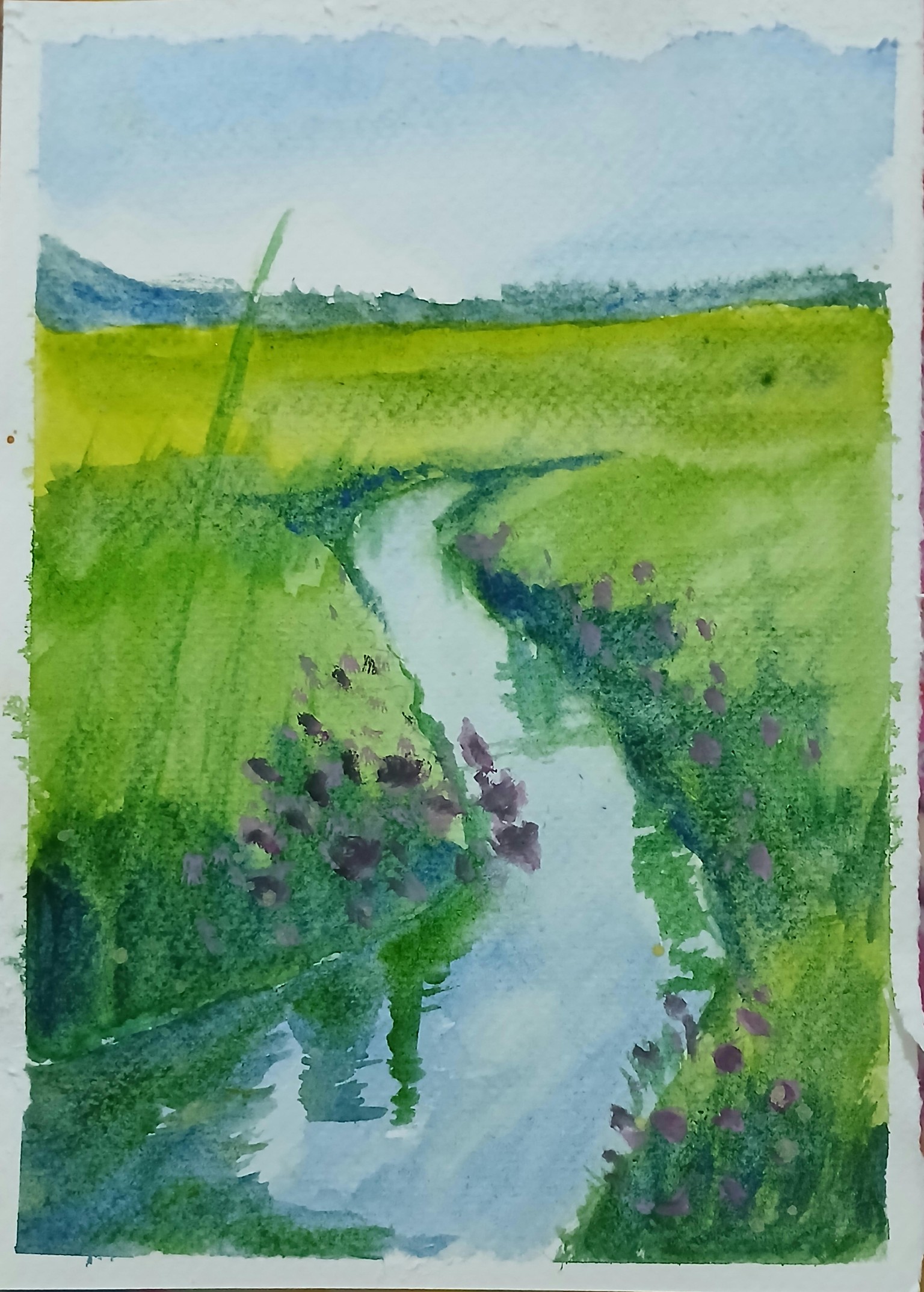 Spring landscapes in watercolour - image 6 - student project