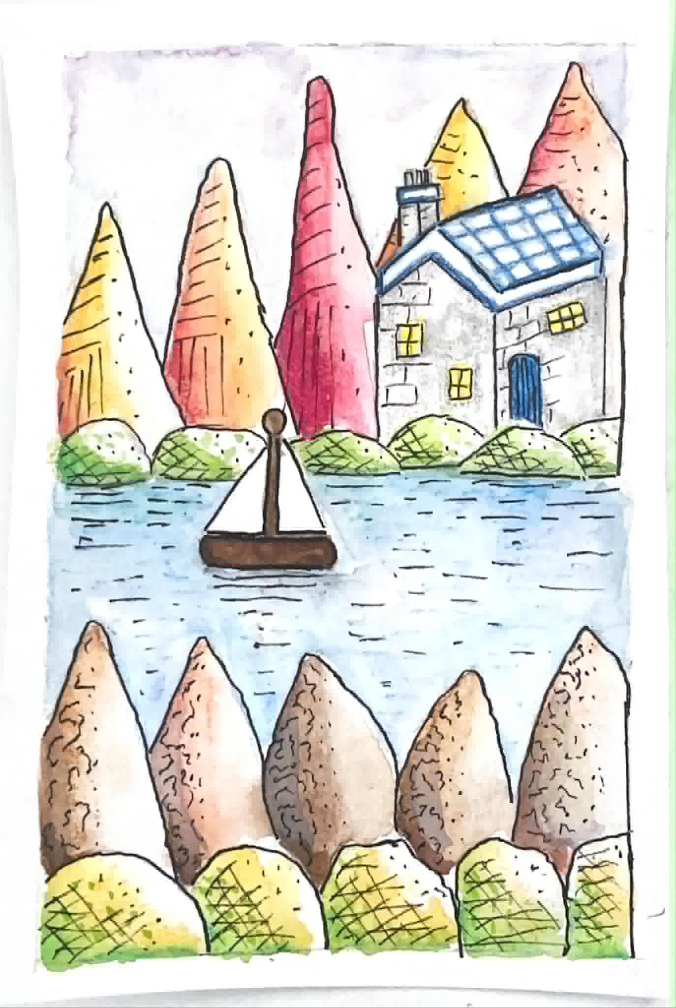 Bucolic River Scene - image 1 - student project