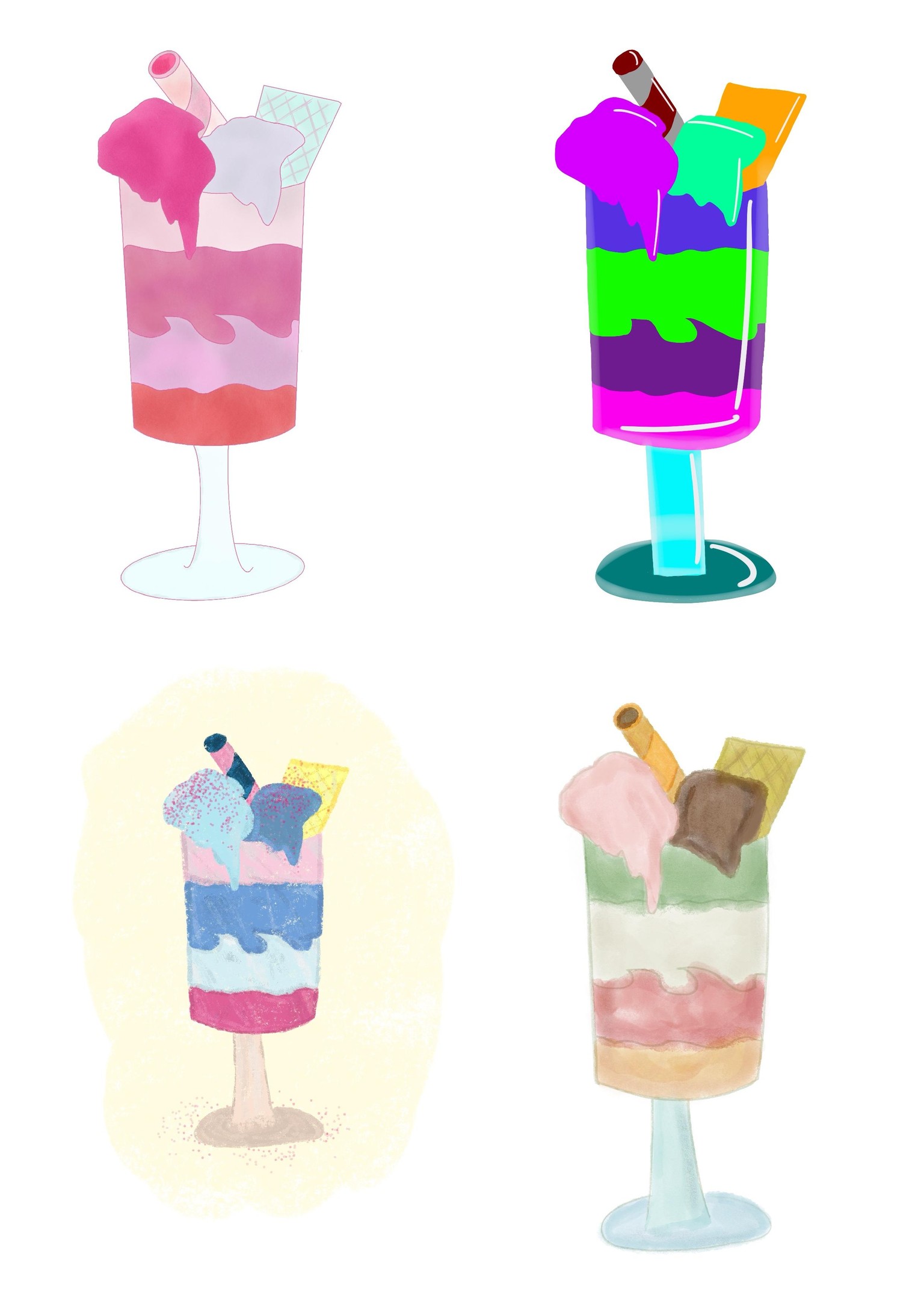 My attempts at the ice cream dessert - image 1 - student project