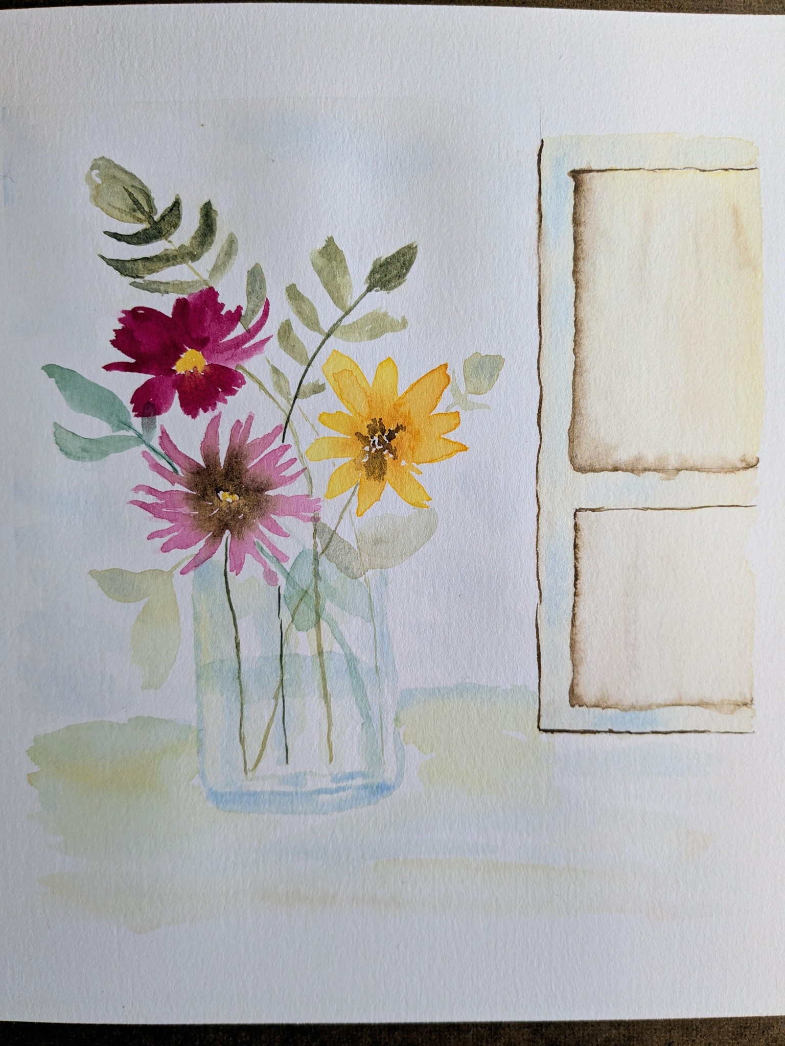 Loose watercolor flowers - image 1 - student project