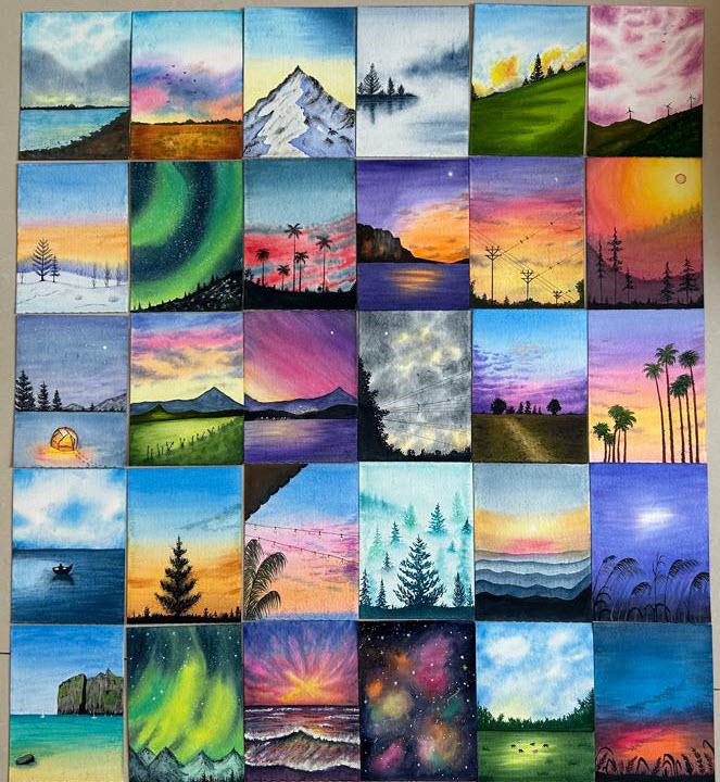 30 days of unwinding with watercolor challenge - image 1 - student project