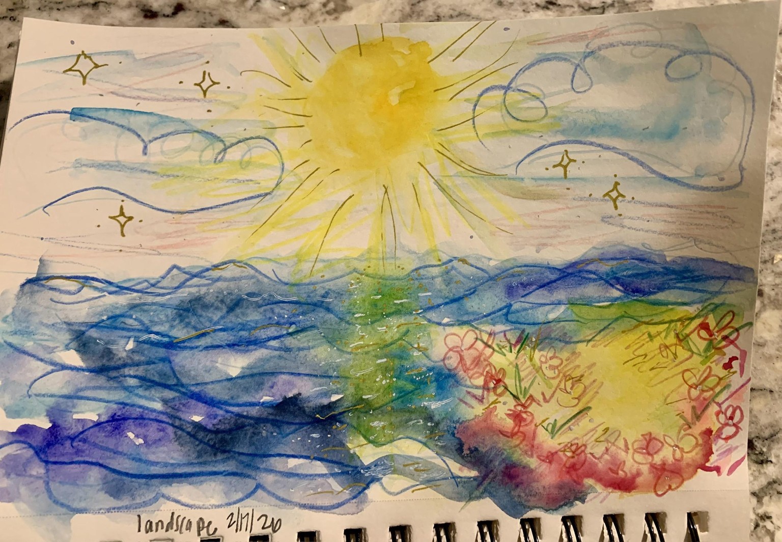 Watercolor doodles and loose painting practice - image 3 - student project