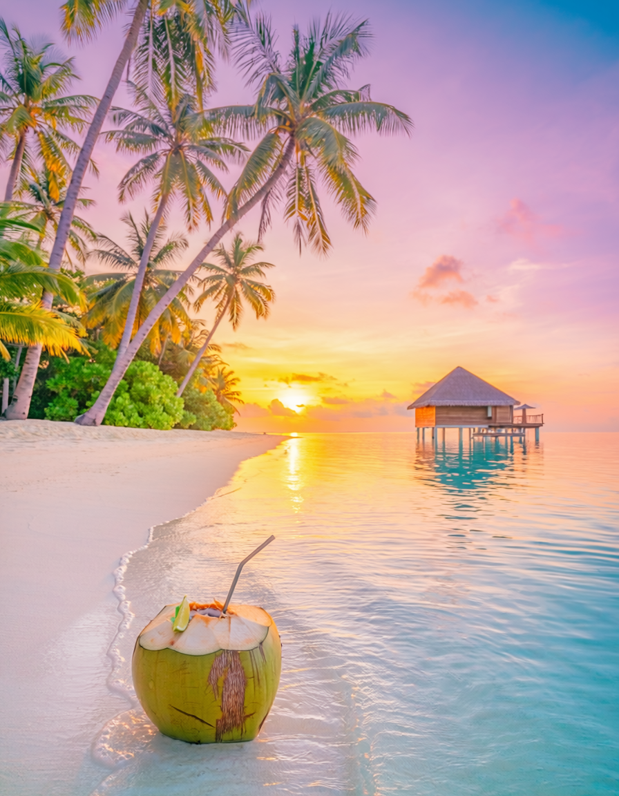 Golden Sunset Escape: A Tropical Paradise Dream 🌴🌅 - image 1 - student project