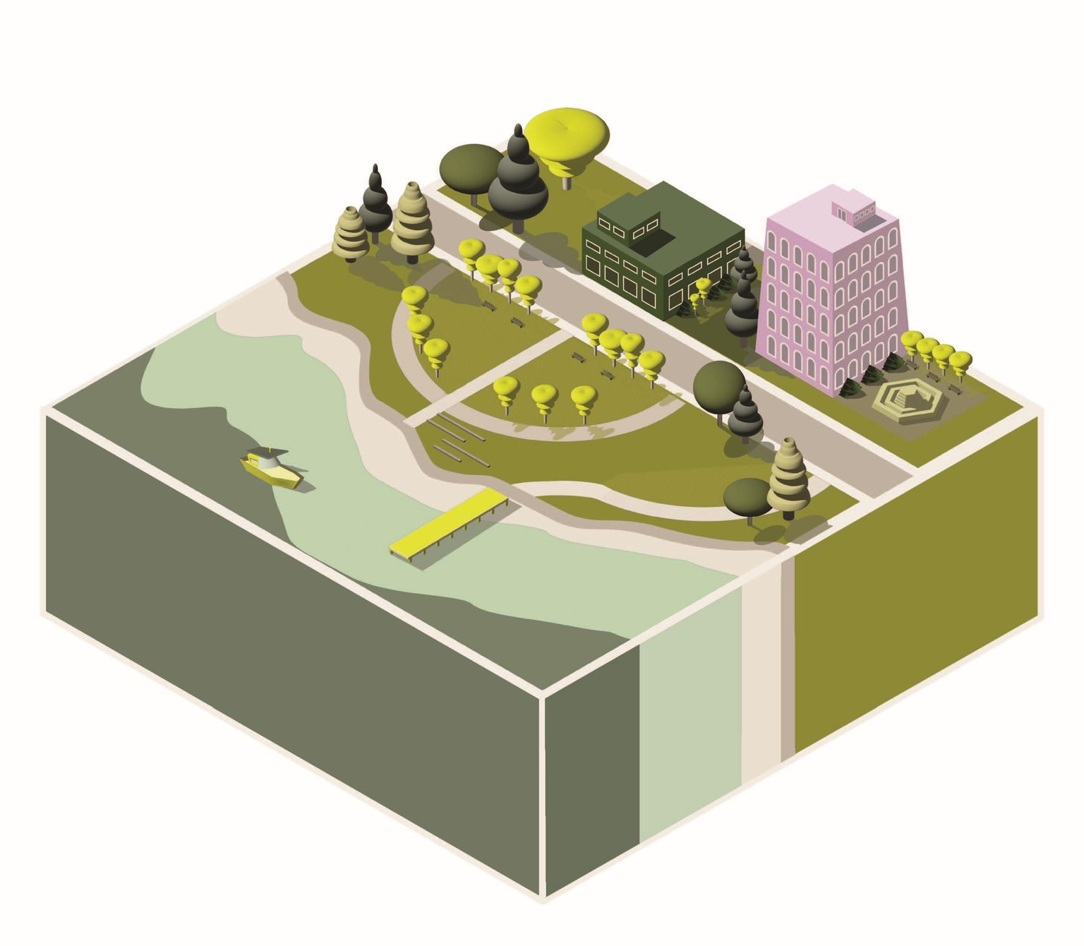 isometric seattle waterfront - image 1 - student project