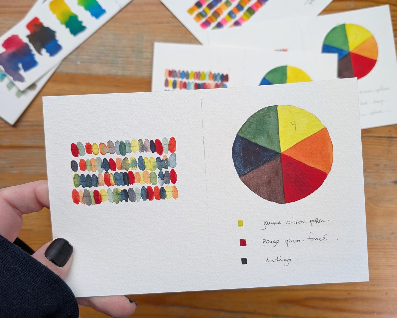 Playful Watercolor Color Wheels - image 4 - student project