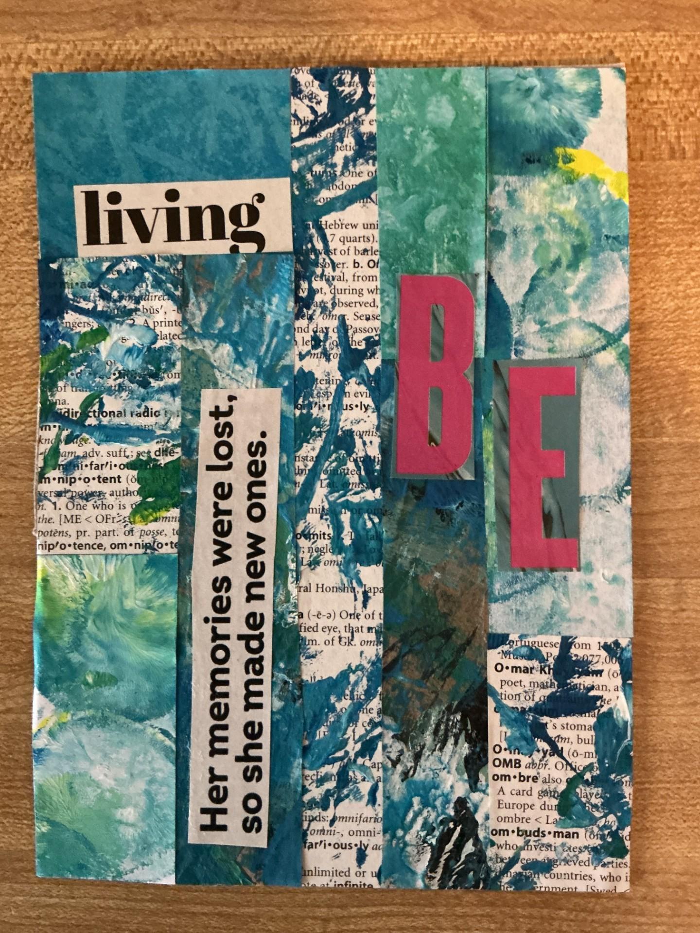 Postcard Collages in Pink, Green & Blue - image 4 - student project