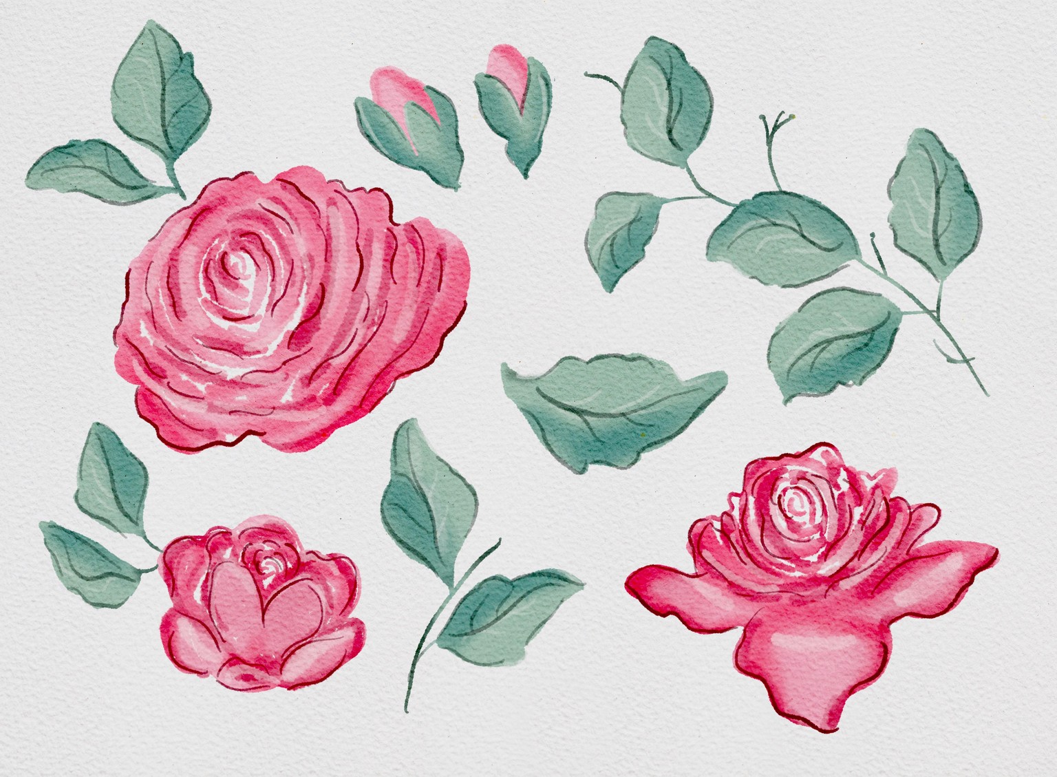 Watercolor Roses - image 1 - student project