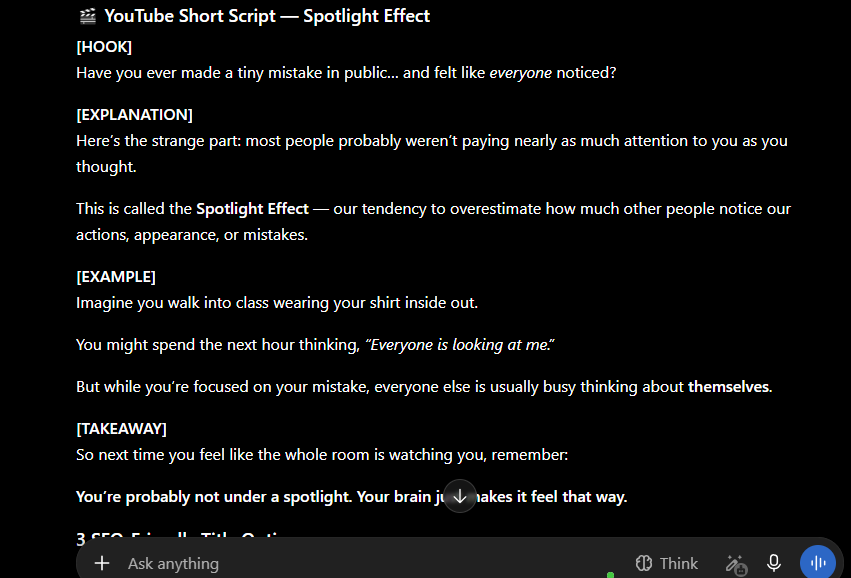 Using ChatGPT to Improve My YouTube Content. - image 2 - student project