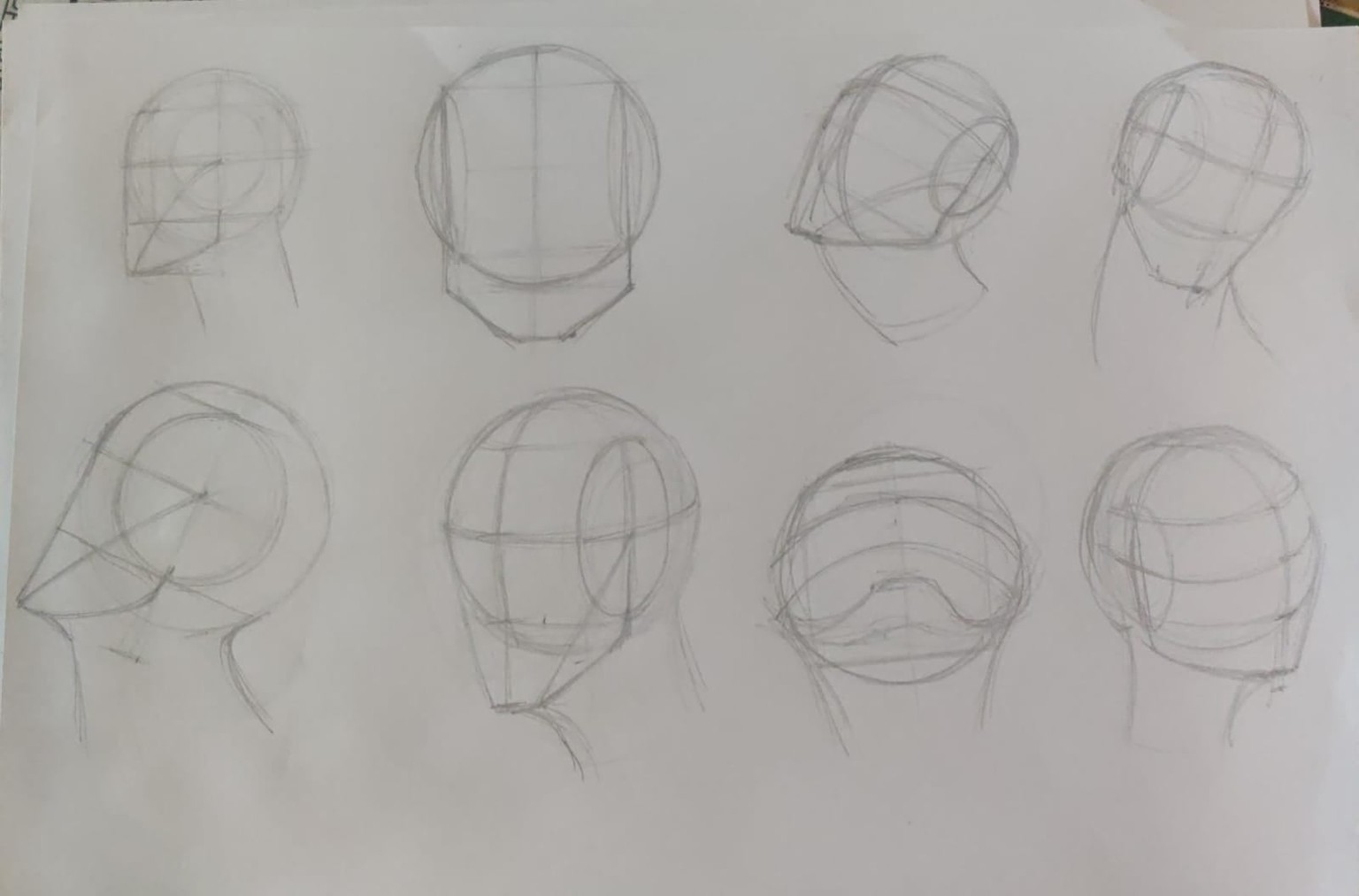 The Head Shape, Eye, Nose, Lips, Ears, Hair, Portraits. - image 7 - student project