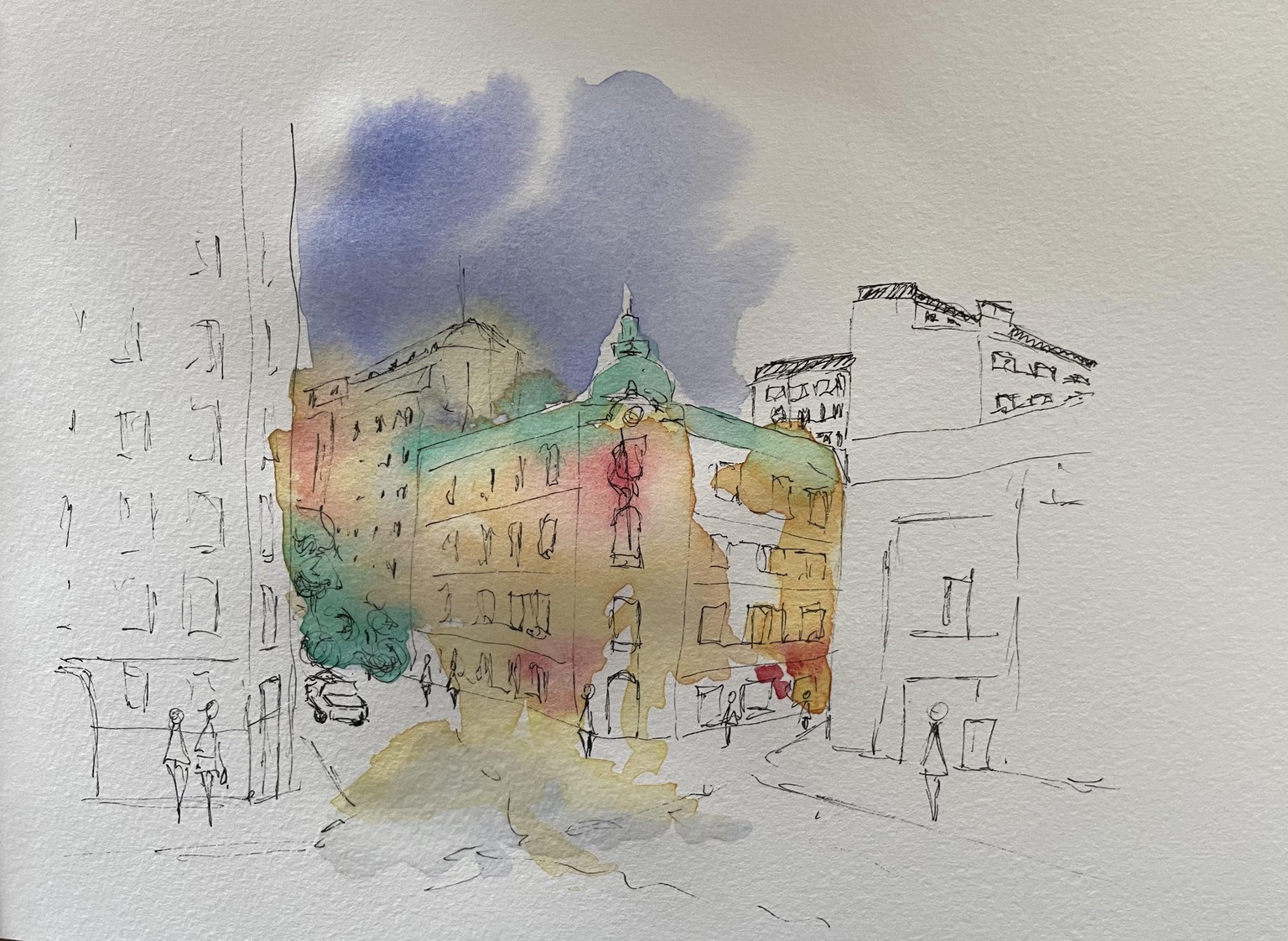 Simplify in Urban Sketching - image 3 - student project