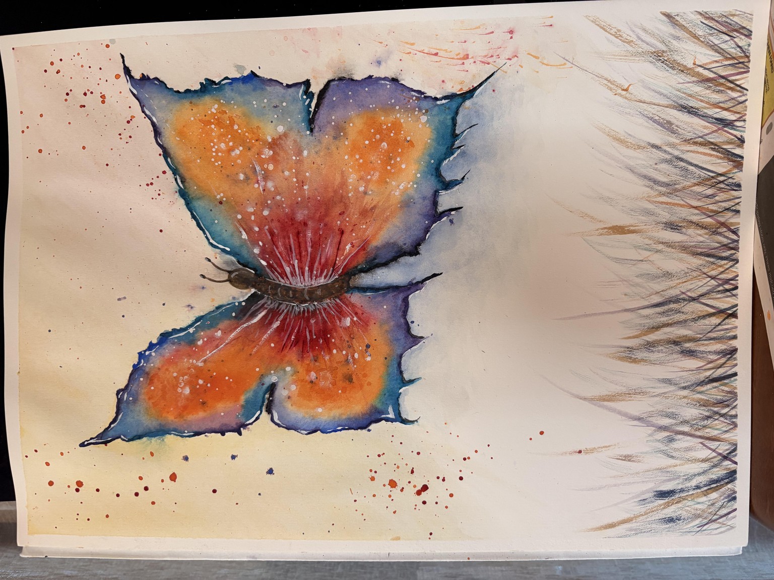 Watercolour Butterfly - image 1 - student project