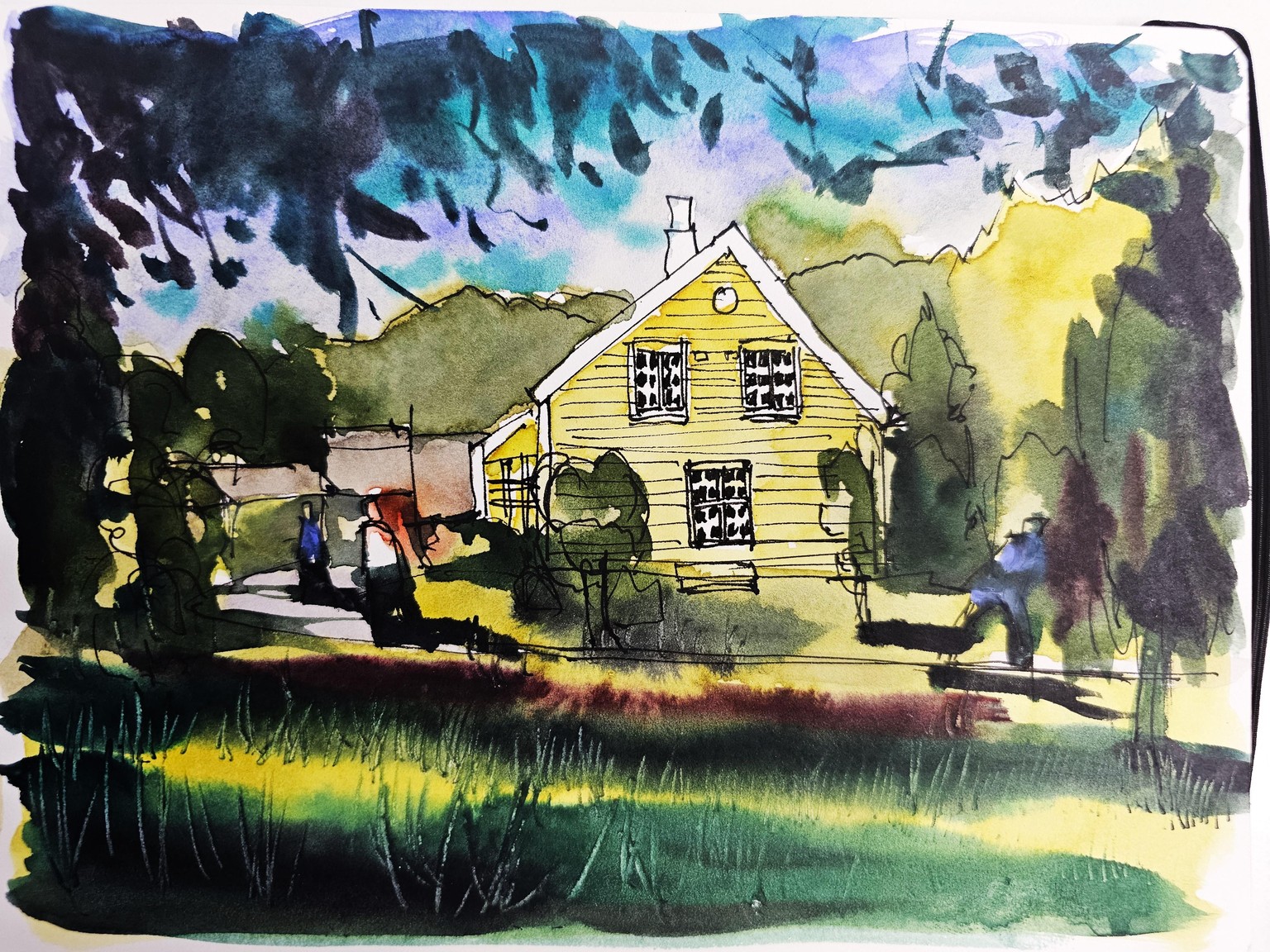 I drew and painted these Nordic scenes in under an hour! - image 10 - student project