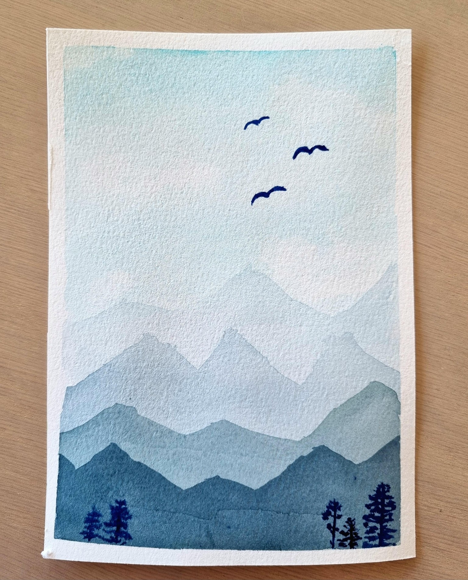 Watercolor flowers and landscape - image 1 - student project