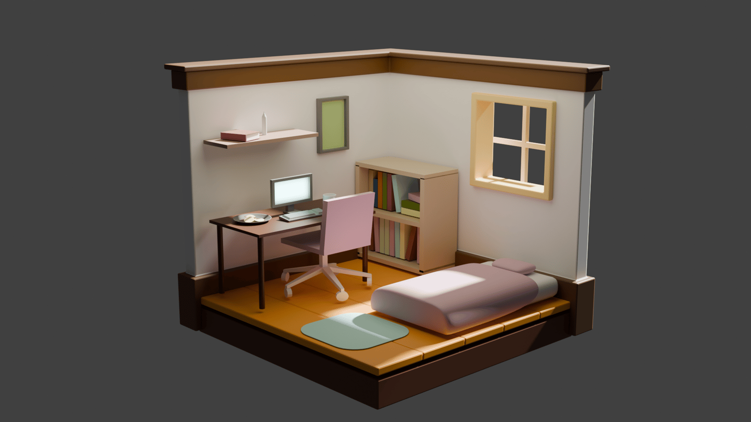 Cozy room in Blender - image 1 - student project
