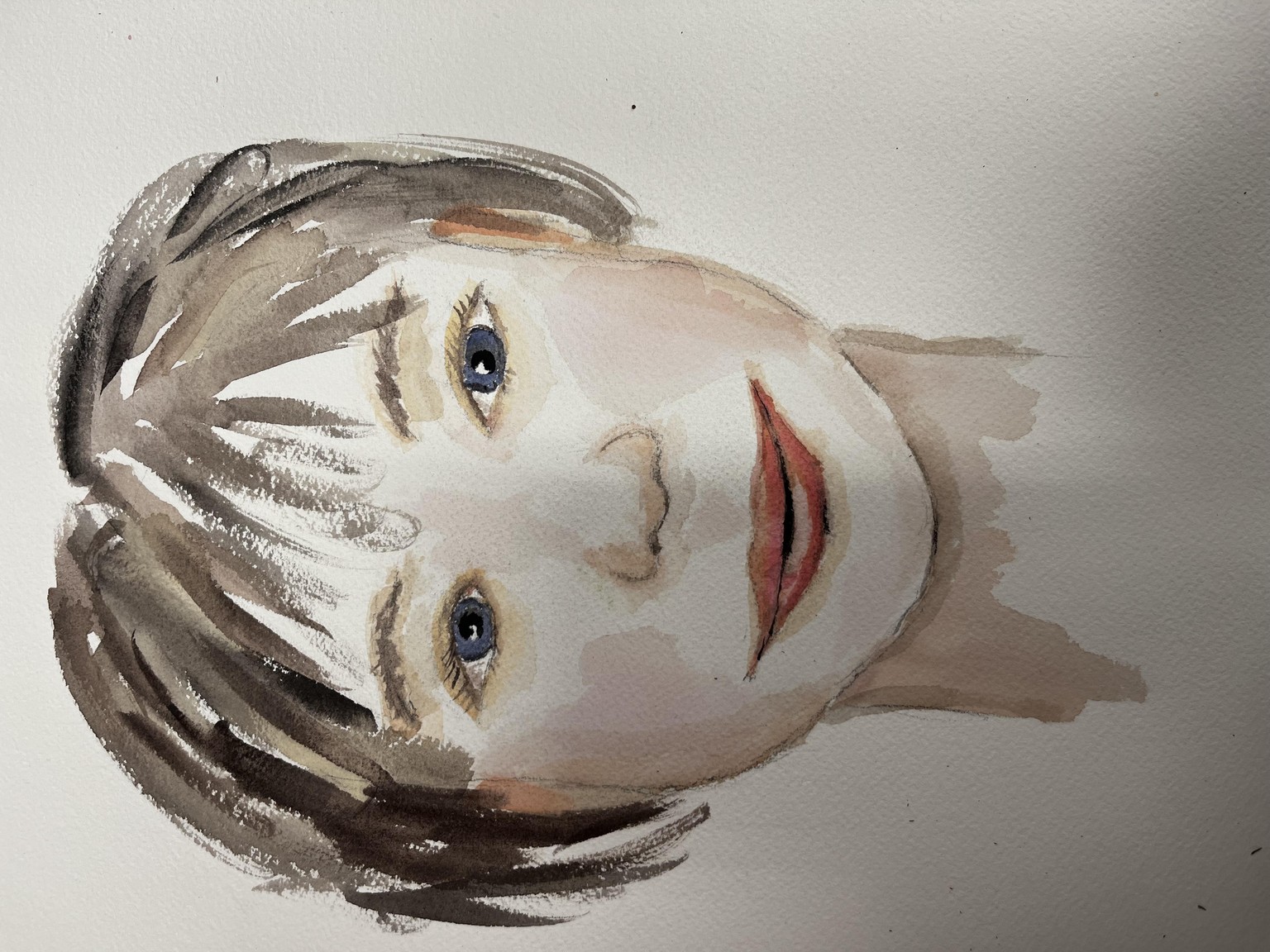 From Five Steps to Paint a Watercolor Portrait Tutorial - - image 1 - student project