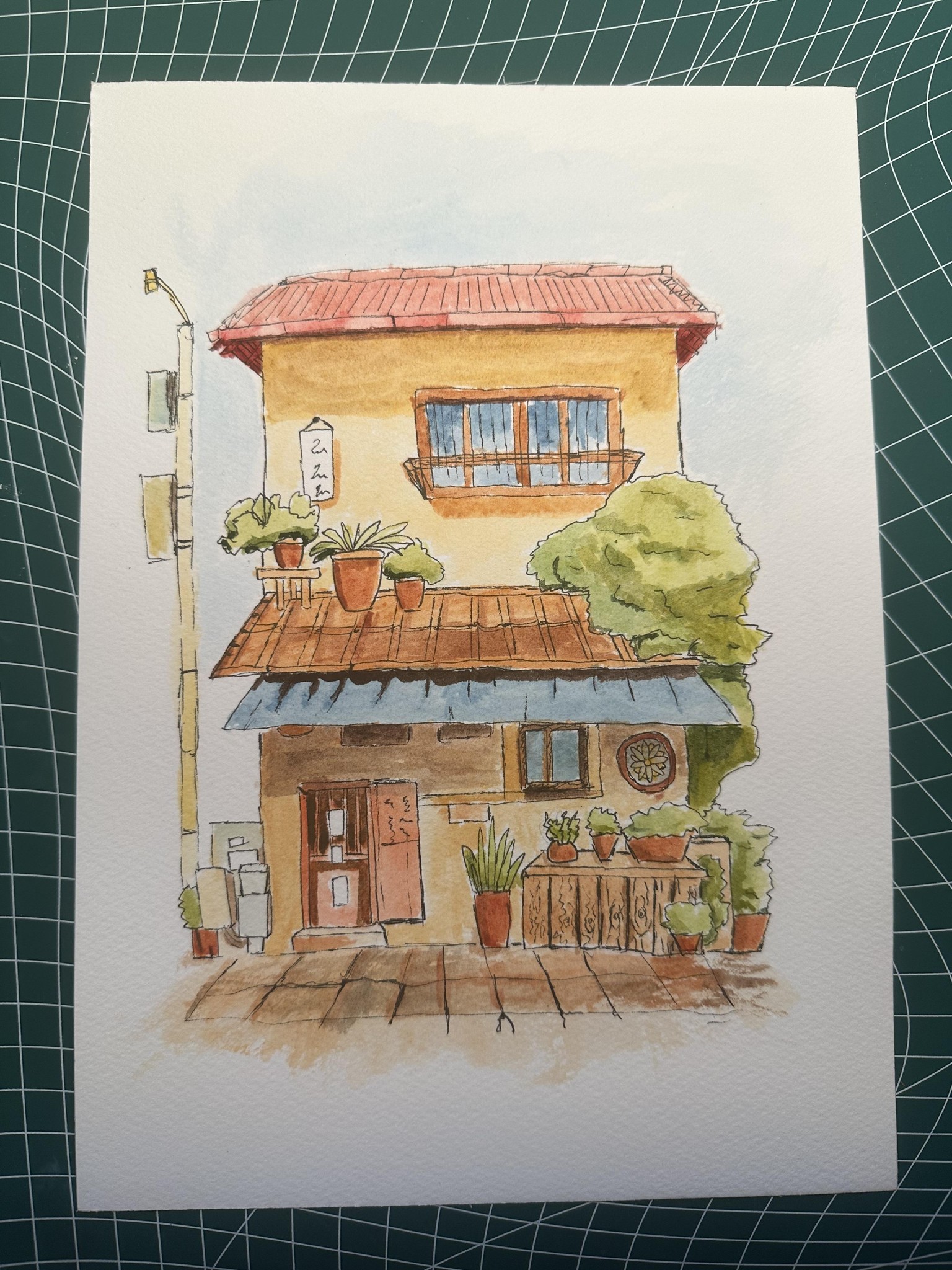 Watercolour shopfront - image 1 - student project