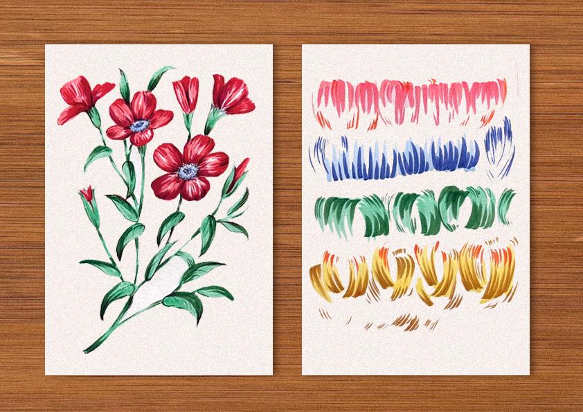 My Brush Pen Painted Flowers! - image 5 - student project
