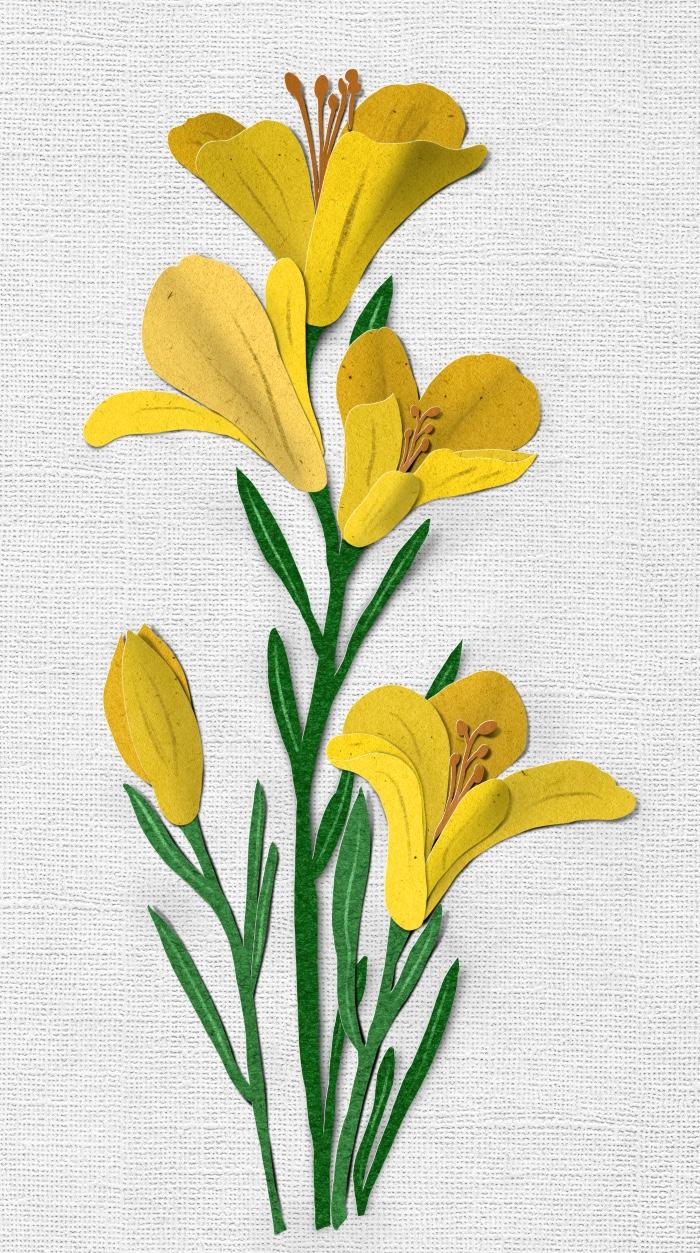 Freesia Cut Paper - image 1 - student project