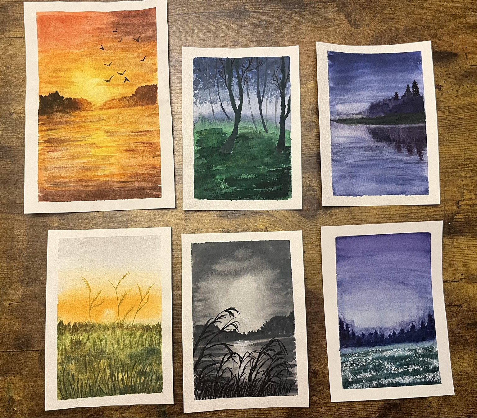 Watercolor atmospheric landscapes - image 1 - student project