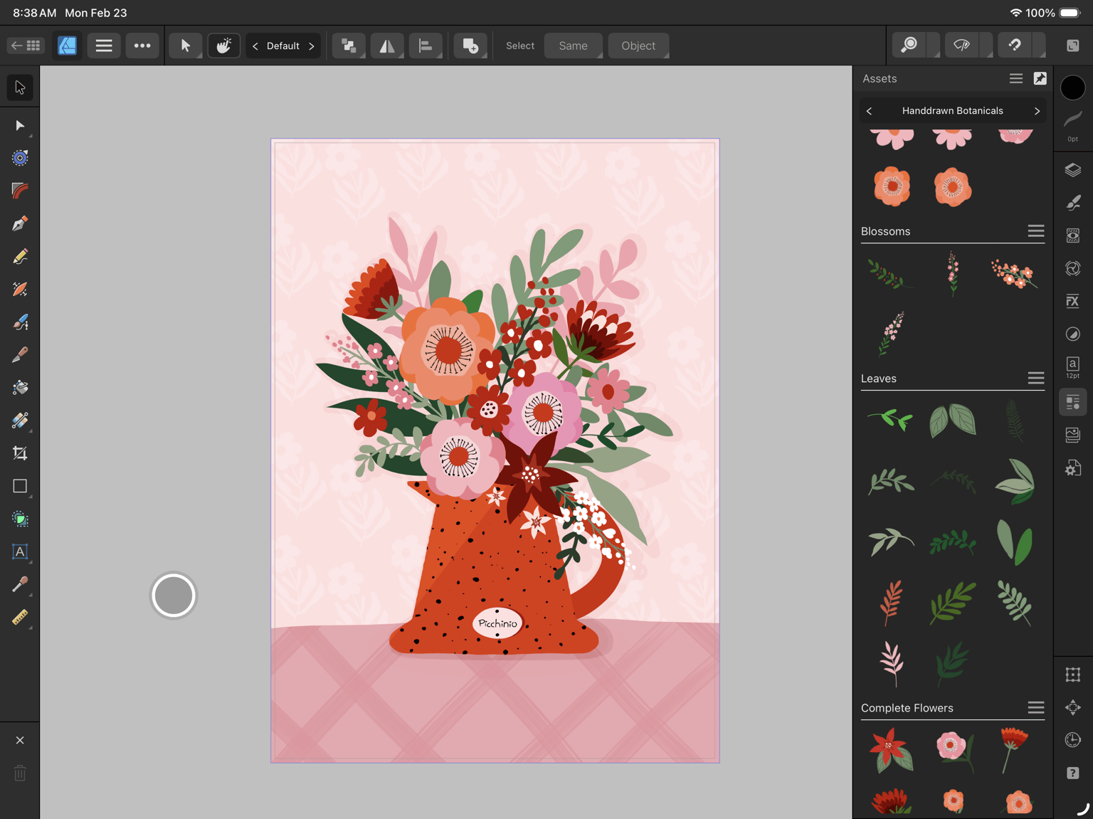 Botanical Art in  Affinity Designer 2 - image 3 - student project
