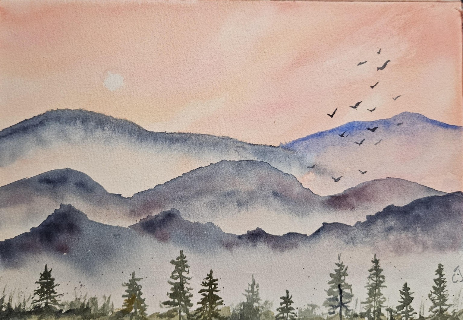 Serene misty mountains - image 1 - student project