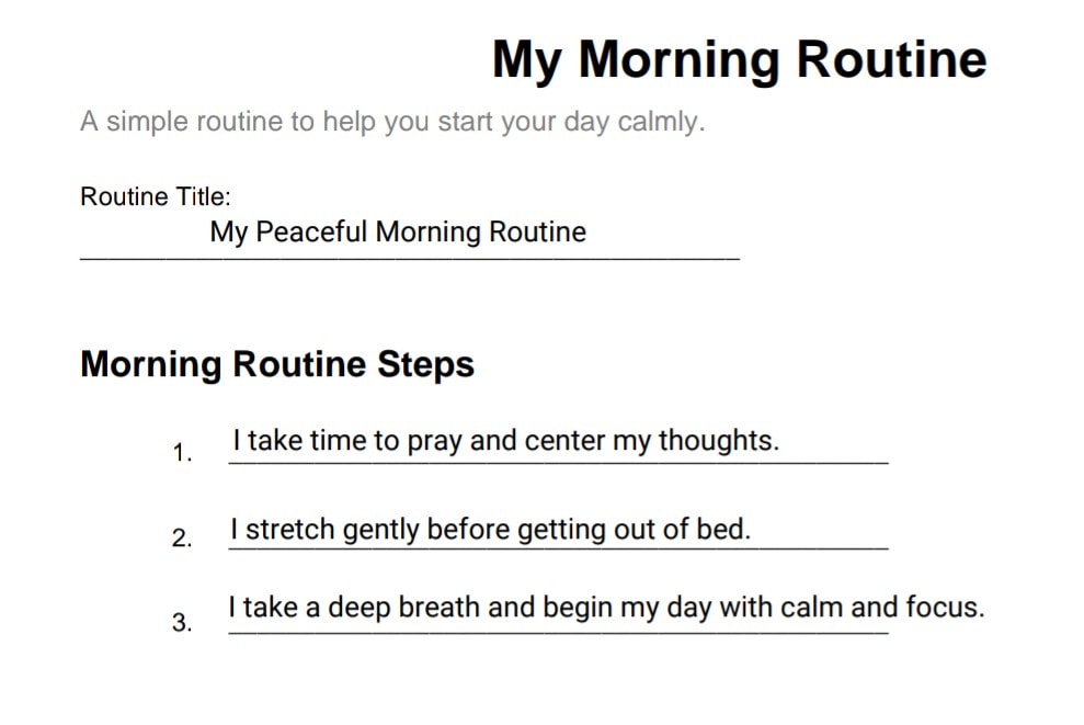 Morning Routine - image 1 - student project