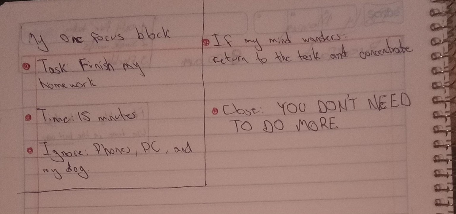 One focus Block - image 1 - student project