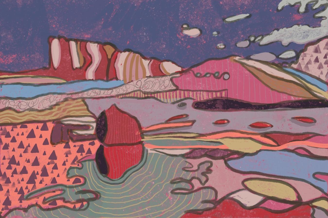 Abstract in Procreate - image 1 - student project