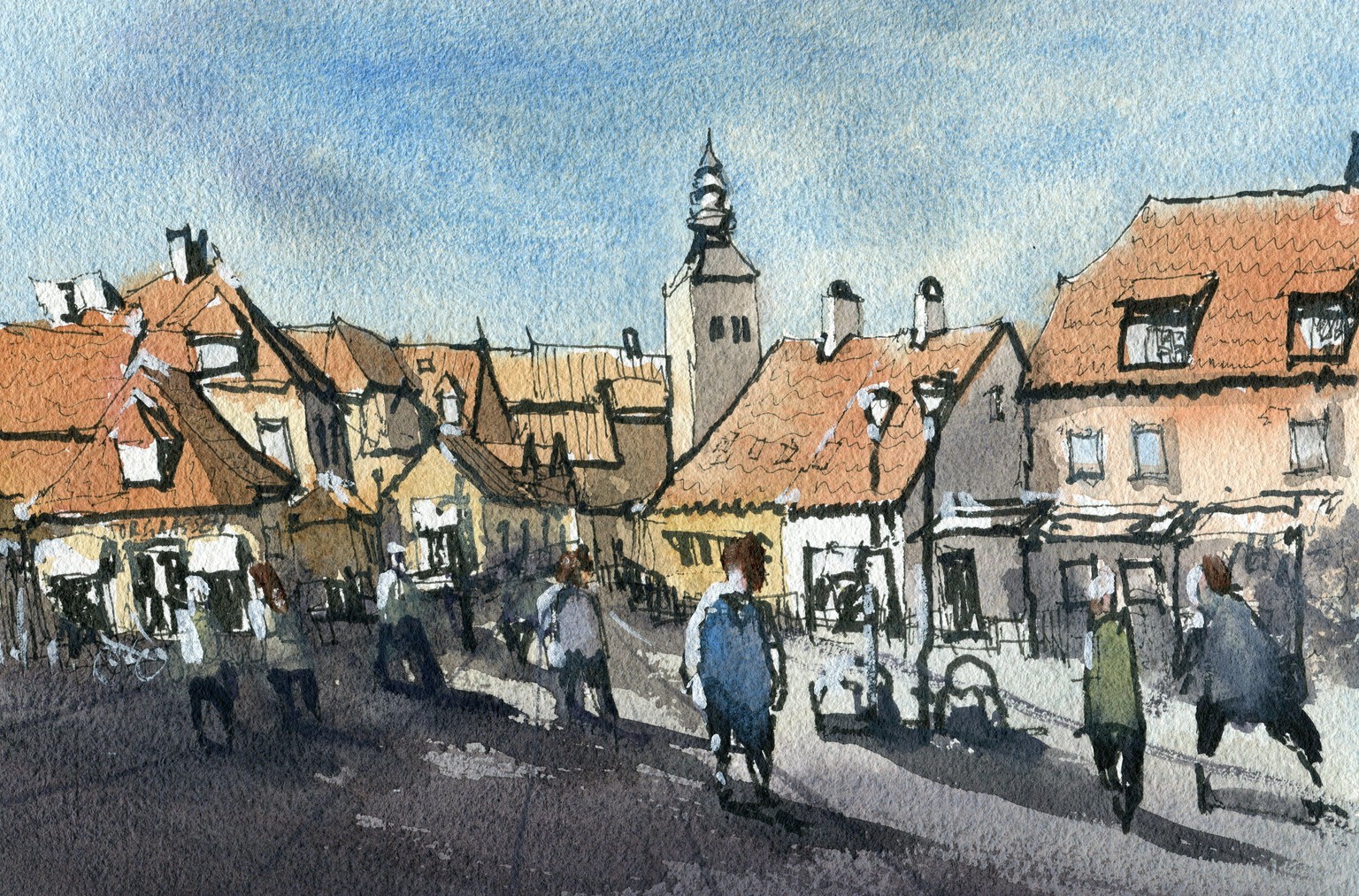 I drew and painted these Nordic scenes in under an hour! - image 8 - student project