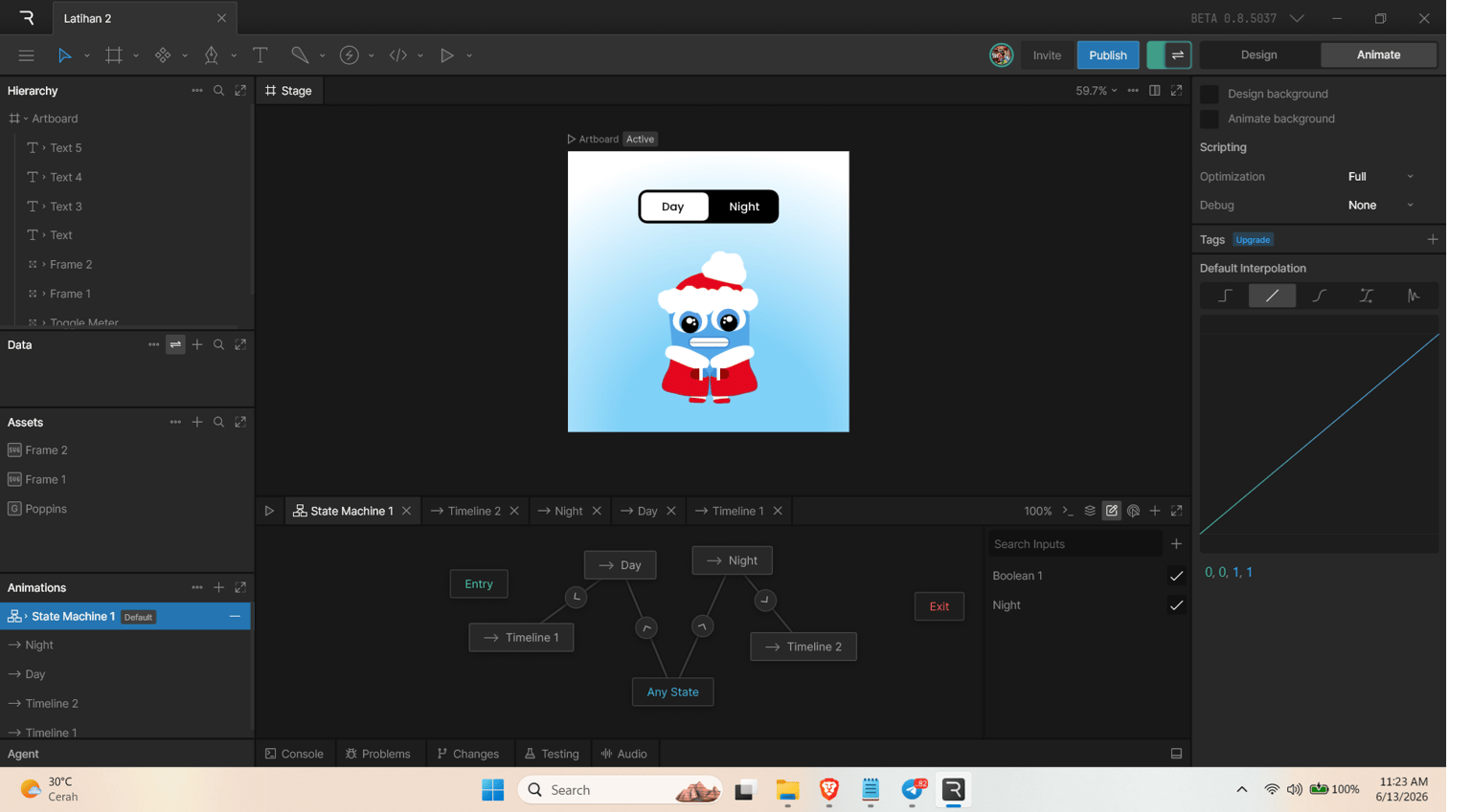 toggle animation day and night - image 1 - student project