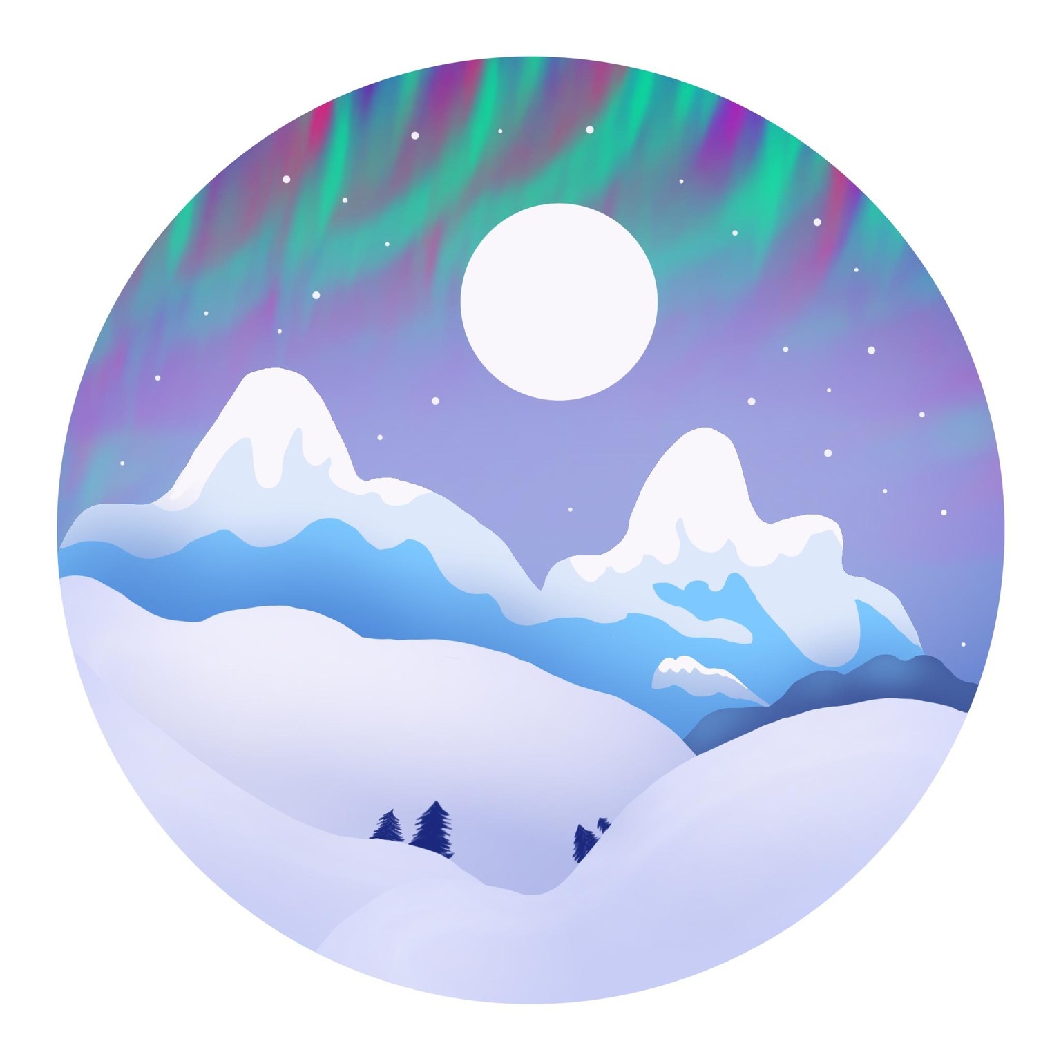 Project For Drawing a Simple Winter Landscape in Procreate - image 1 - student project