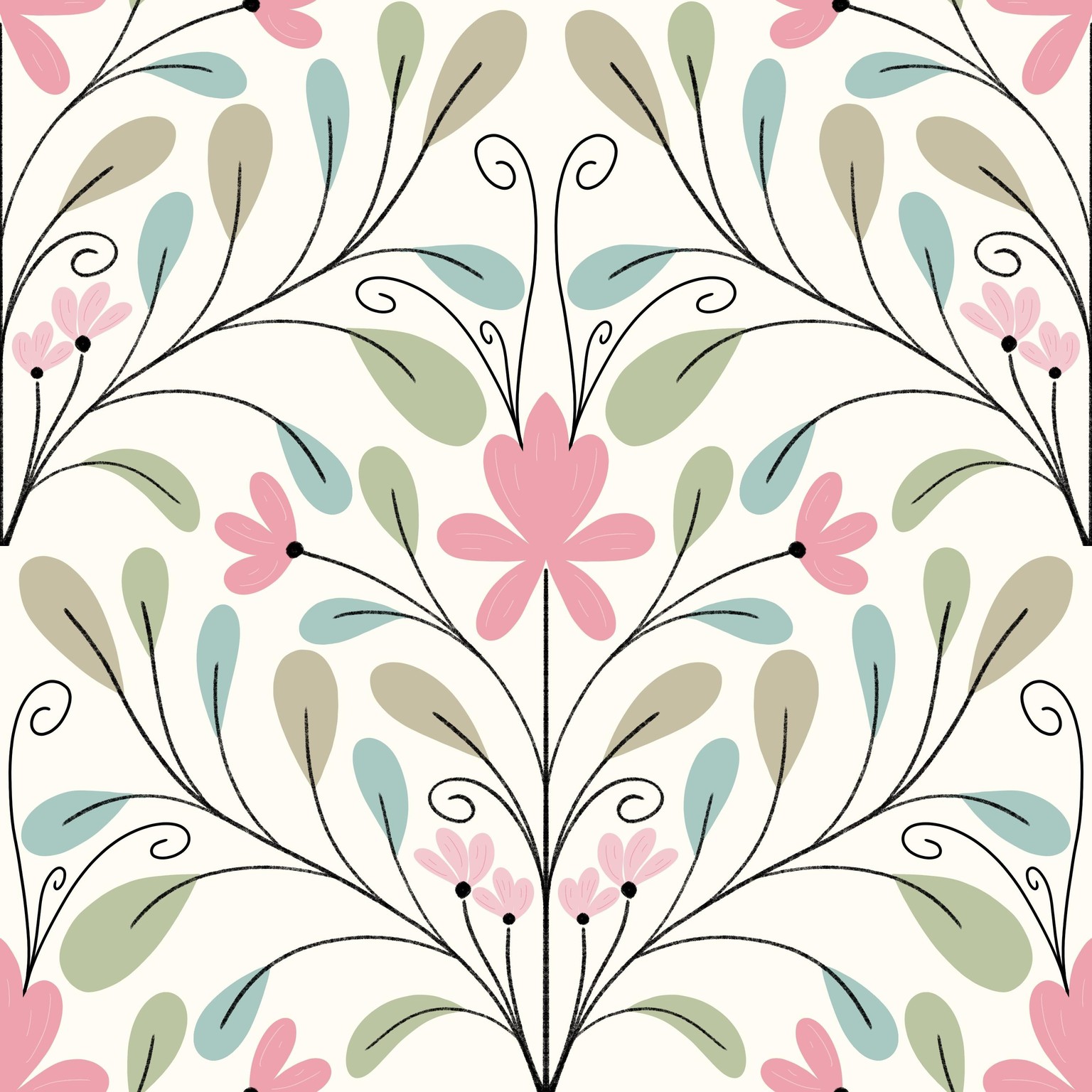 Symmetric Diamond Pattern in Procreate - image 2 - student project