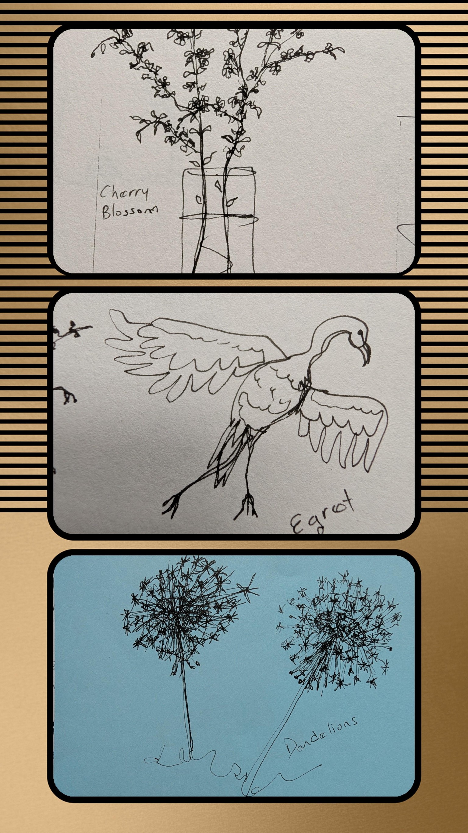 One-Line Floral Doodling - image 2 - student project