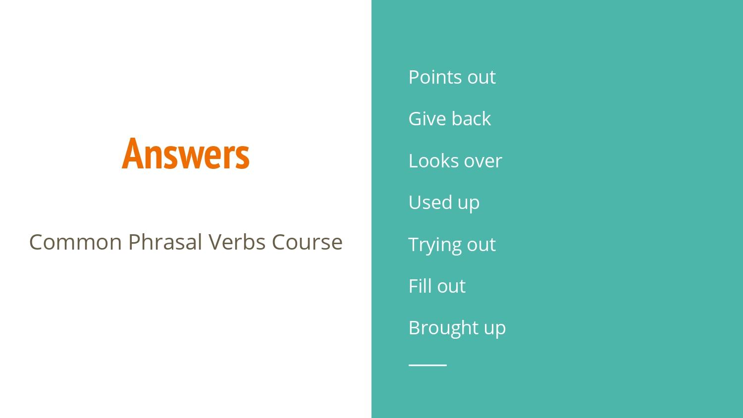 Common phrasal verbs - image 22 - student project