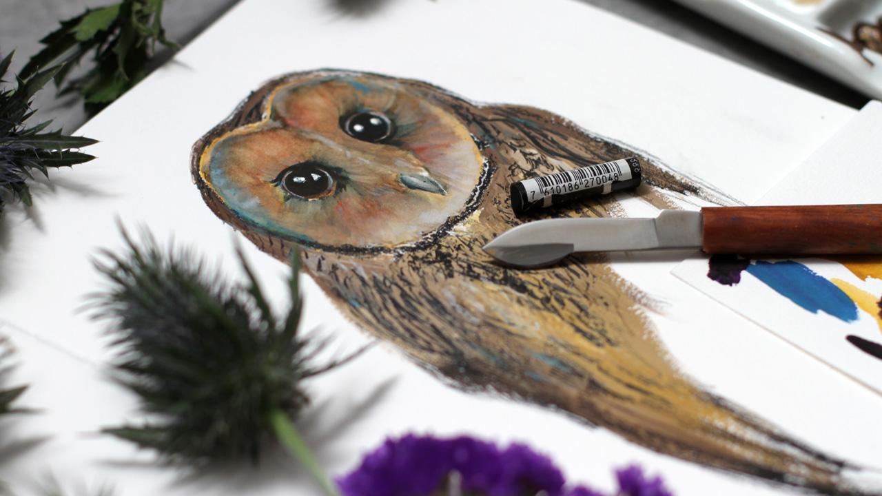7 Days of Owls Sketchbook Challenge - image 9 - student project