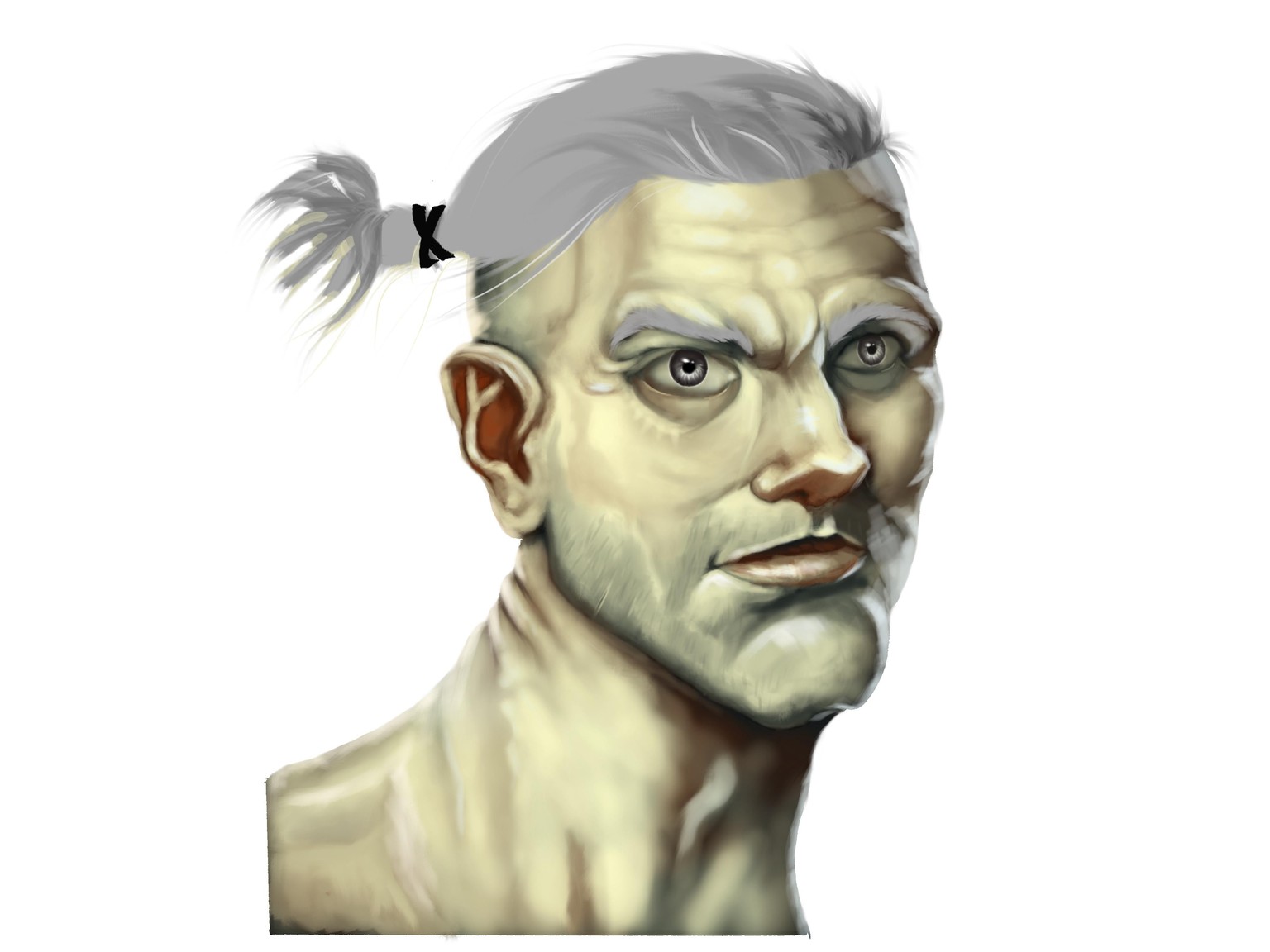 Female character with very painting brush stroke style - image 1 - student project